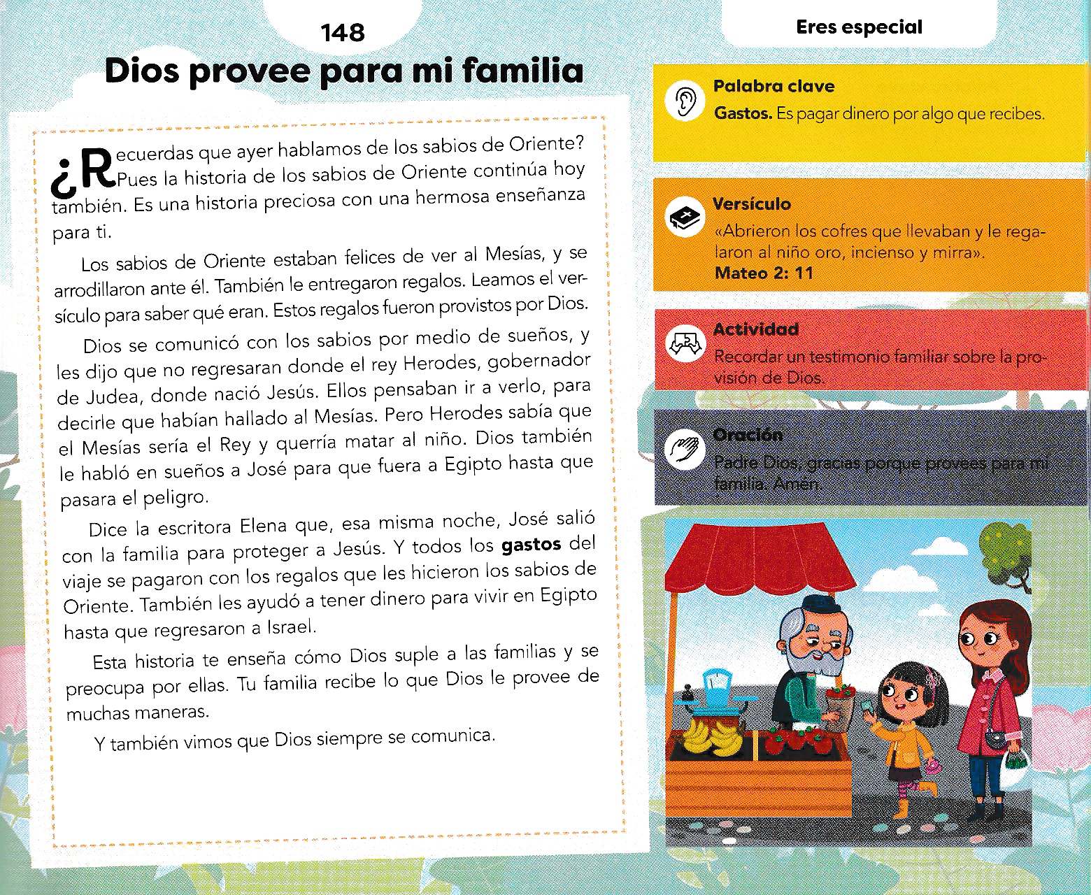 Página ilustrada del devocional