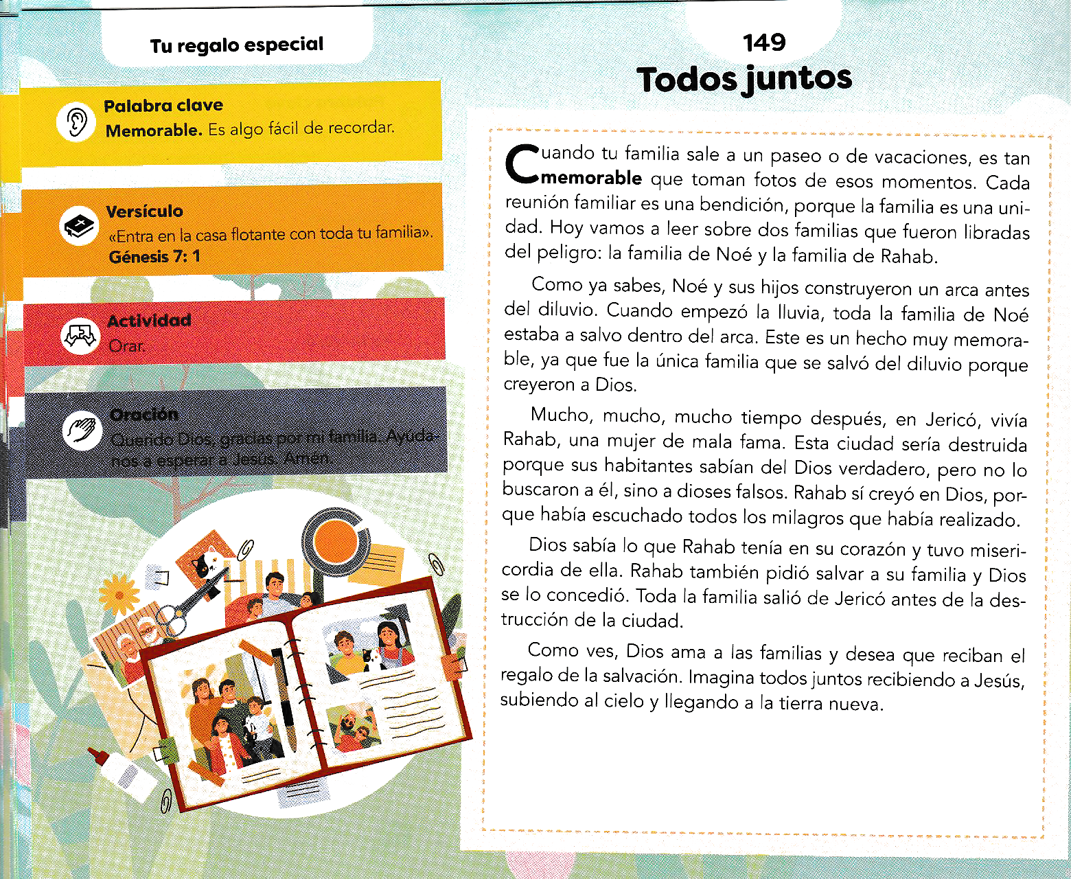 Página ilustrada del devocional