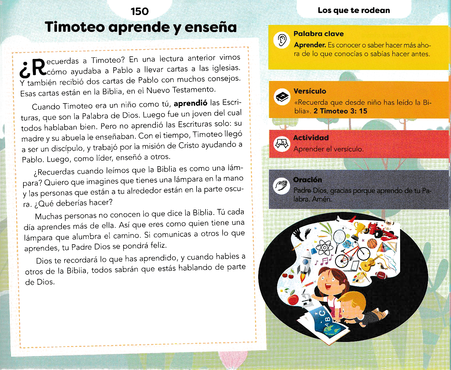 Página ilustrada del devocional