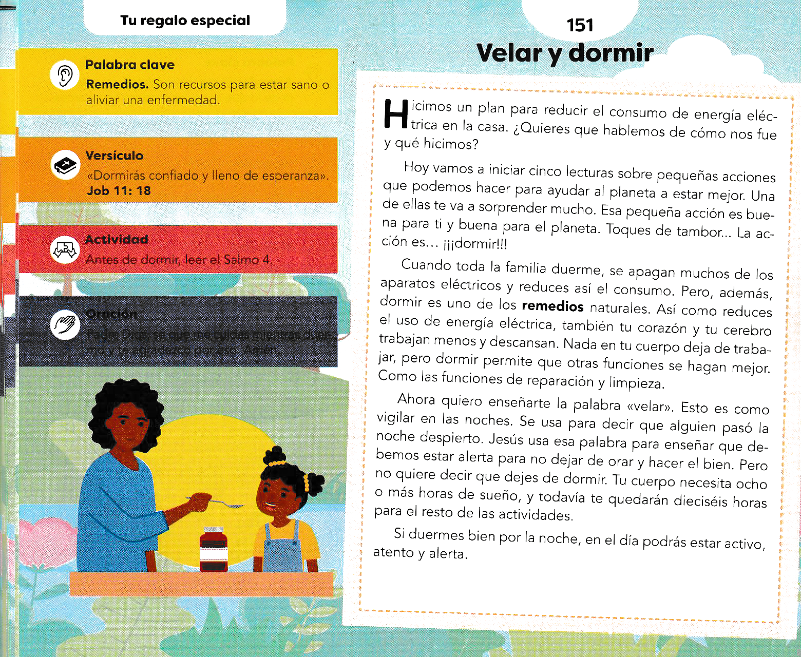 Página ilustrada del devocional