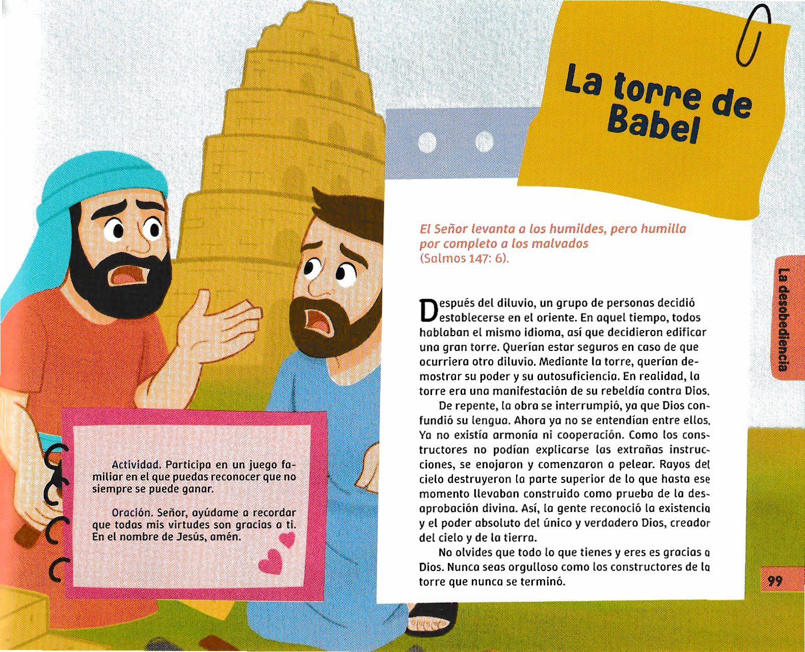 Página ilustrada del devocional