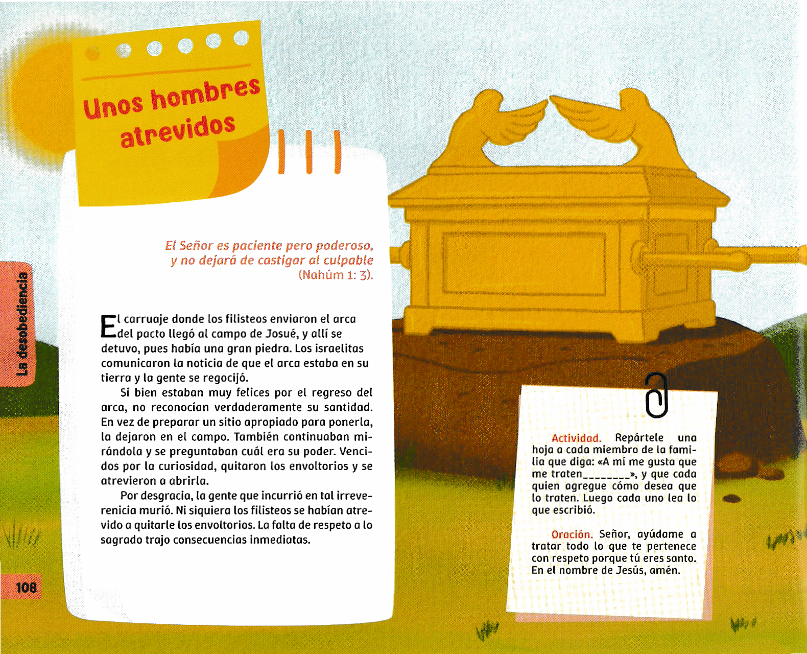 Página ilustrada del devocional