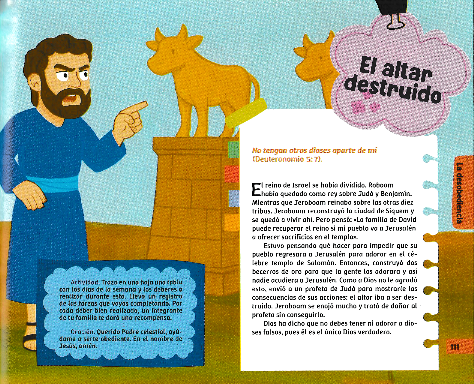 Página ilustrada del devocional