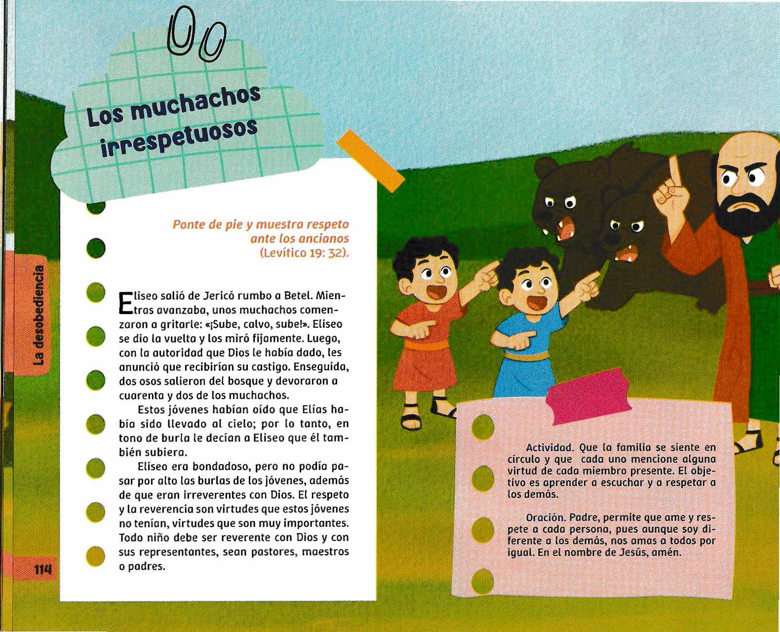 Página ilustrada del devocional