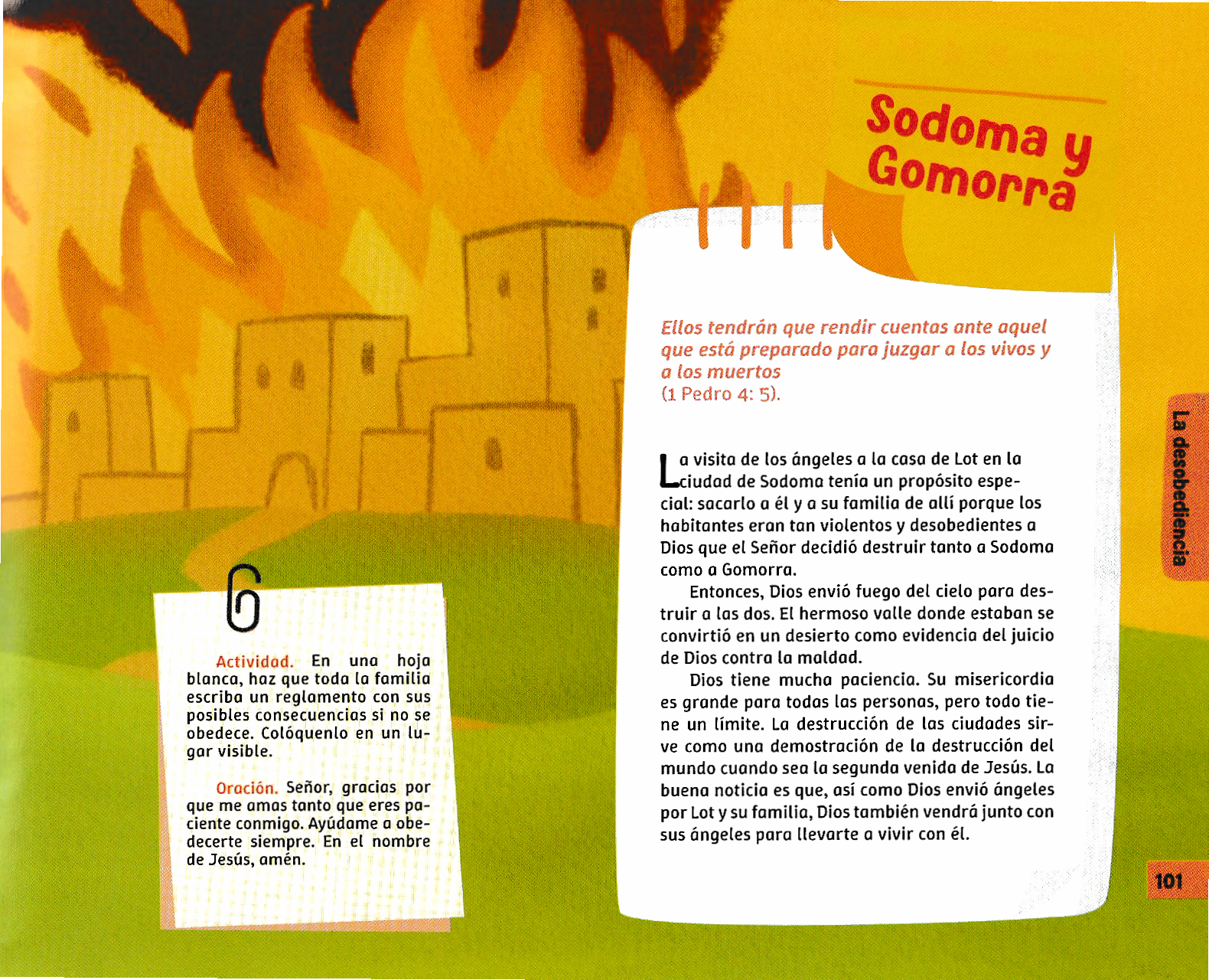 Página ilustrada del devocional