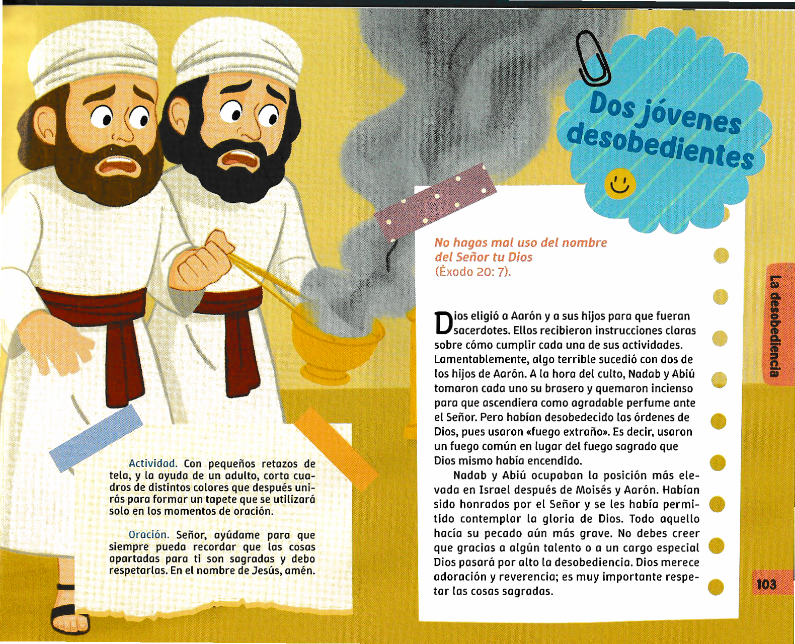 Página ilustrada del devocional
