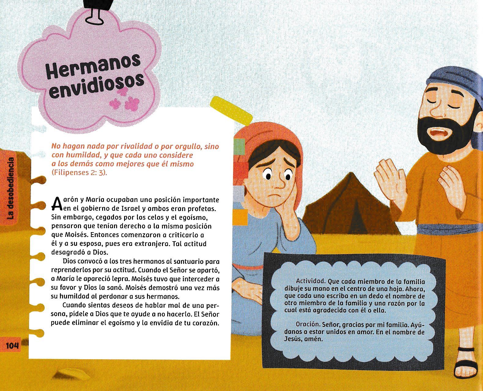 Página ilustrada del devocional