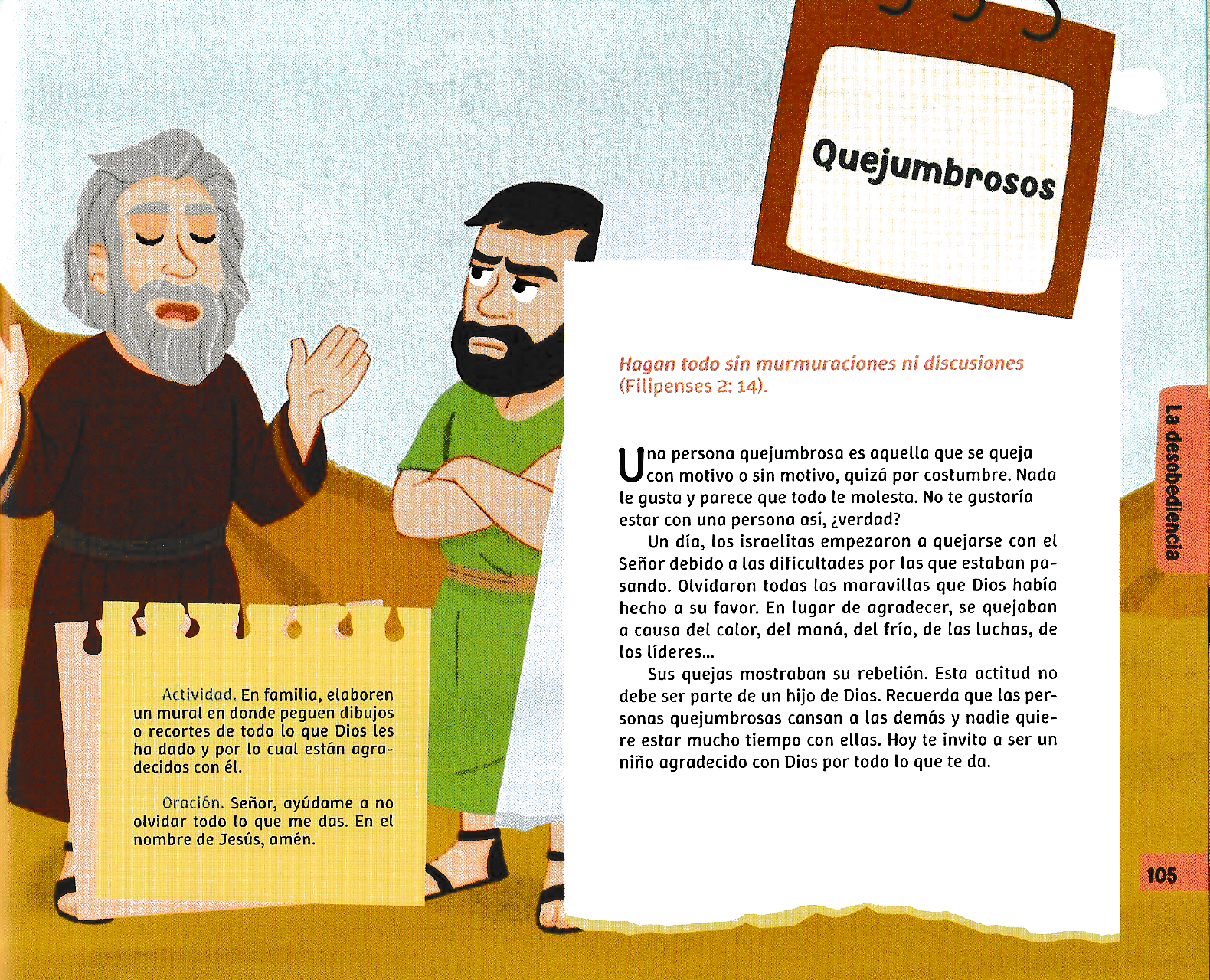 Página ilustrada del devocional