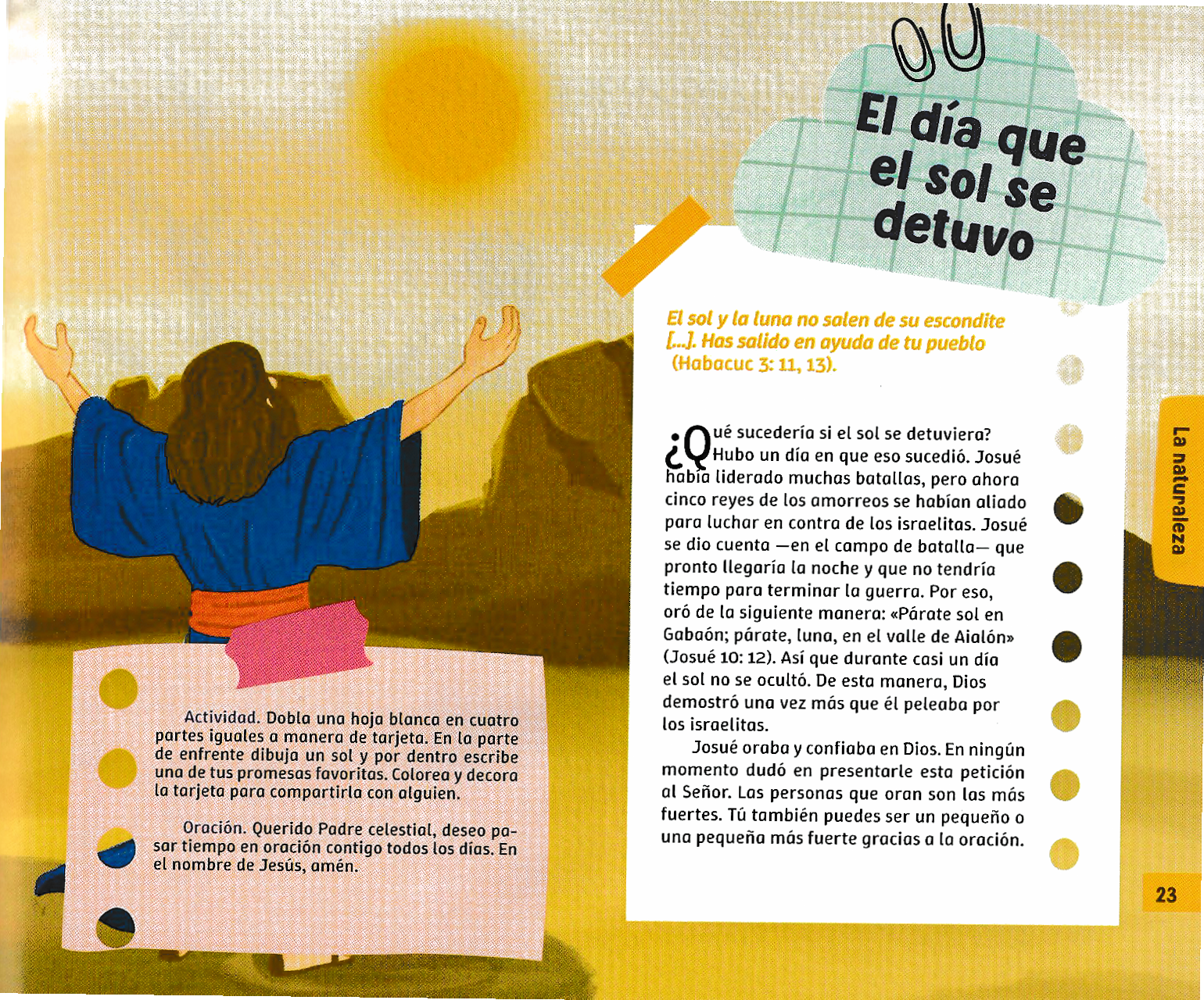 Página ilustrada del devocional