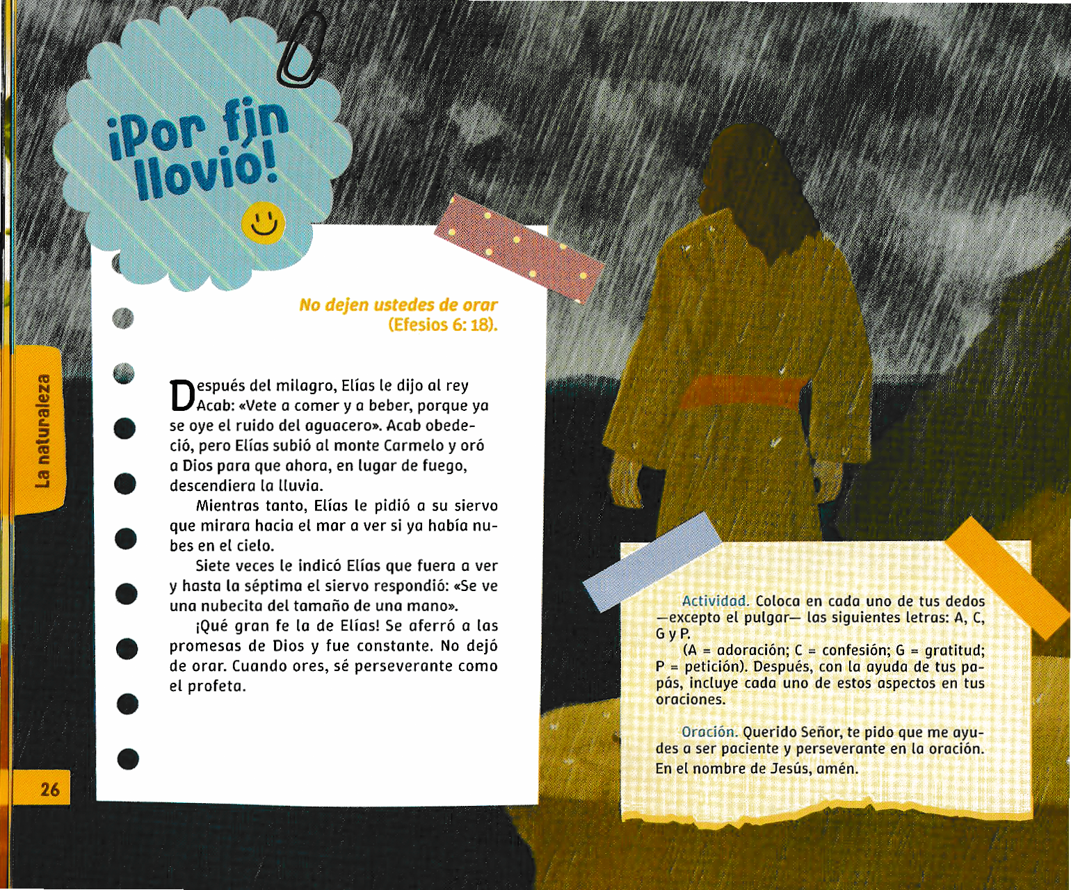 Página ilustrada del devocional