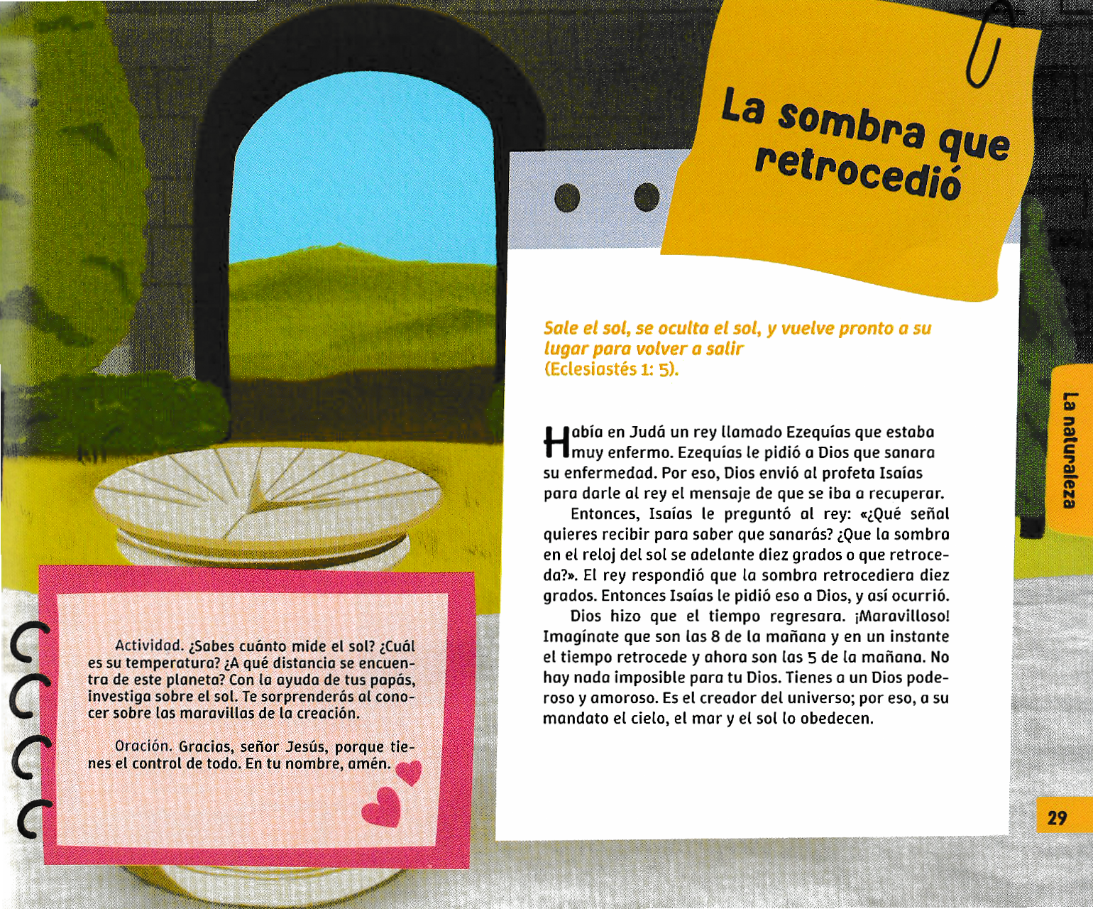 Página ilustrada del devocional