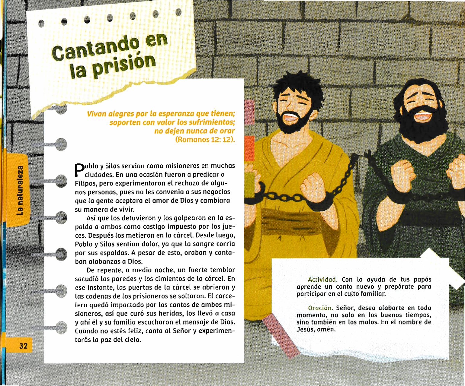 Página ilustrada del devocional