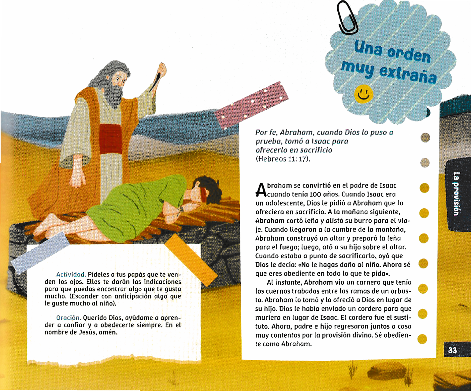 Página ilustrada del devocional