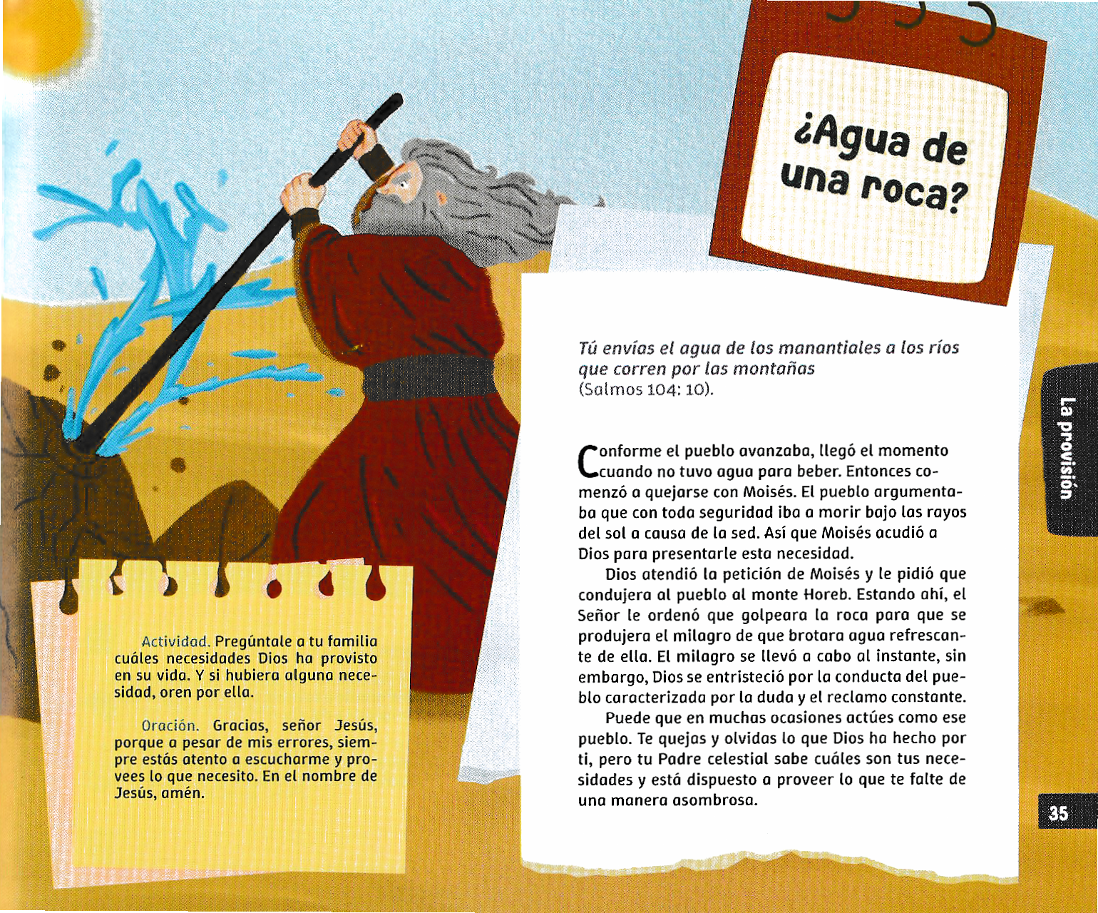 Página ilustrada del devocional