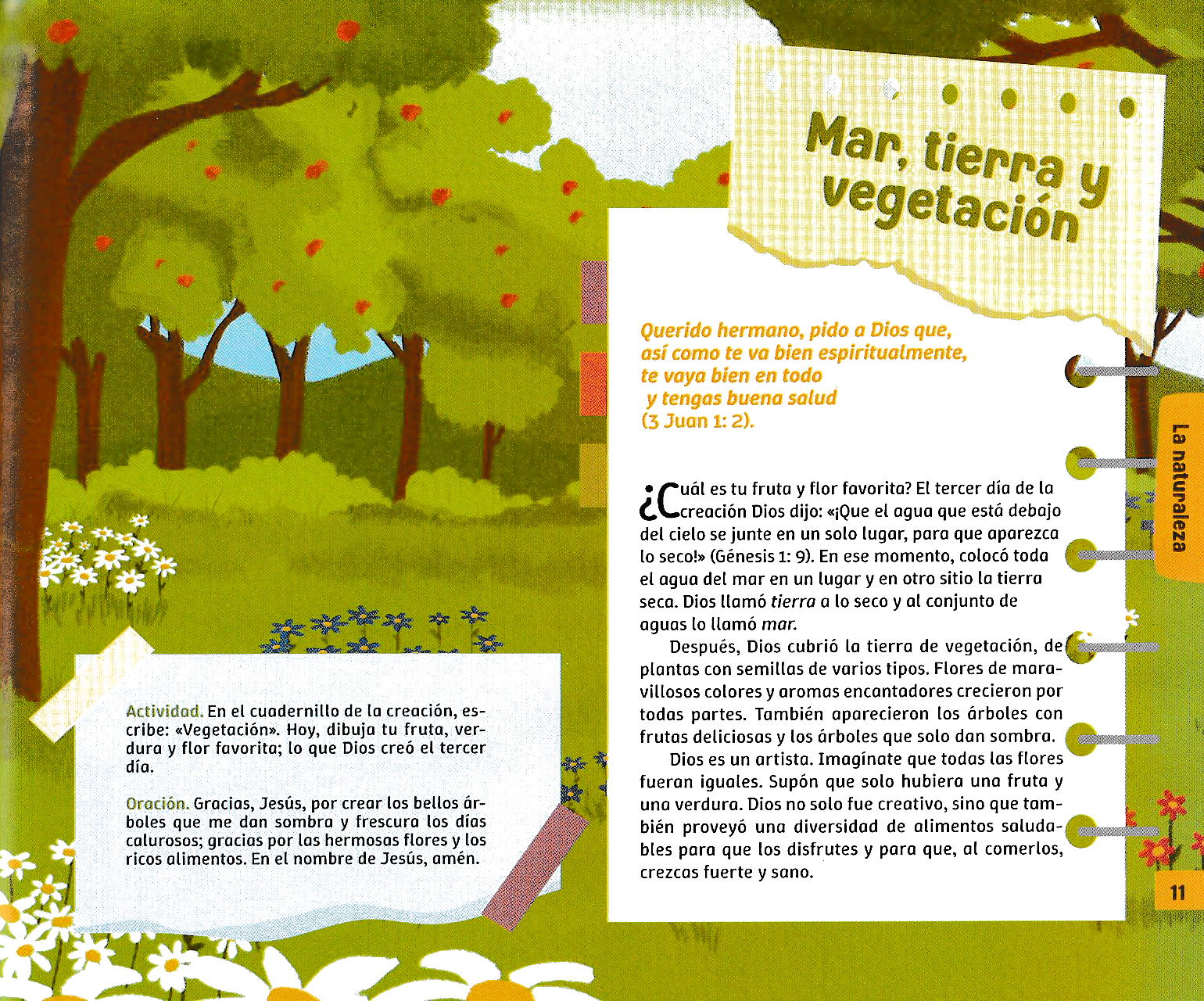 Página ilustrada del devocional
