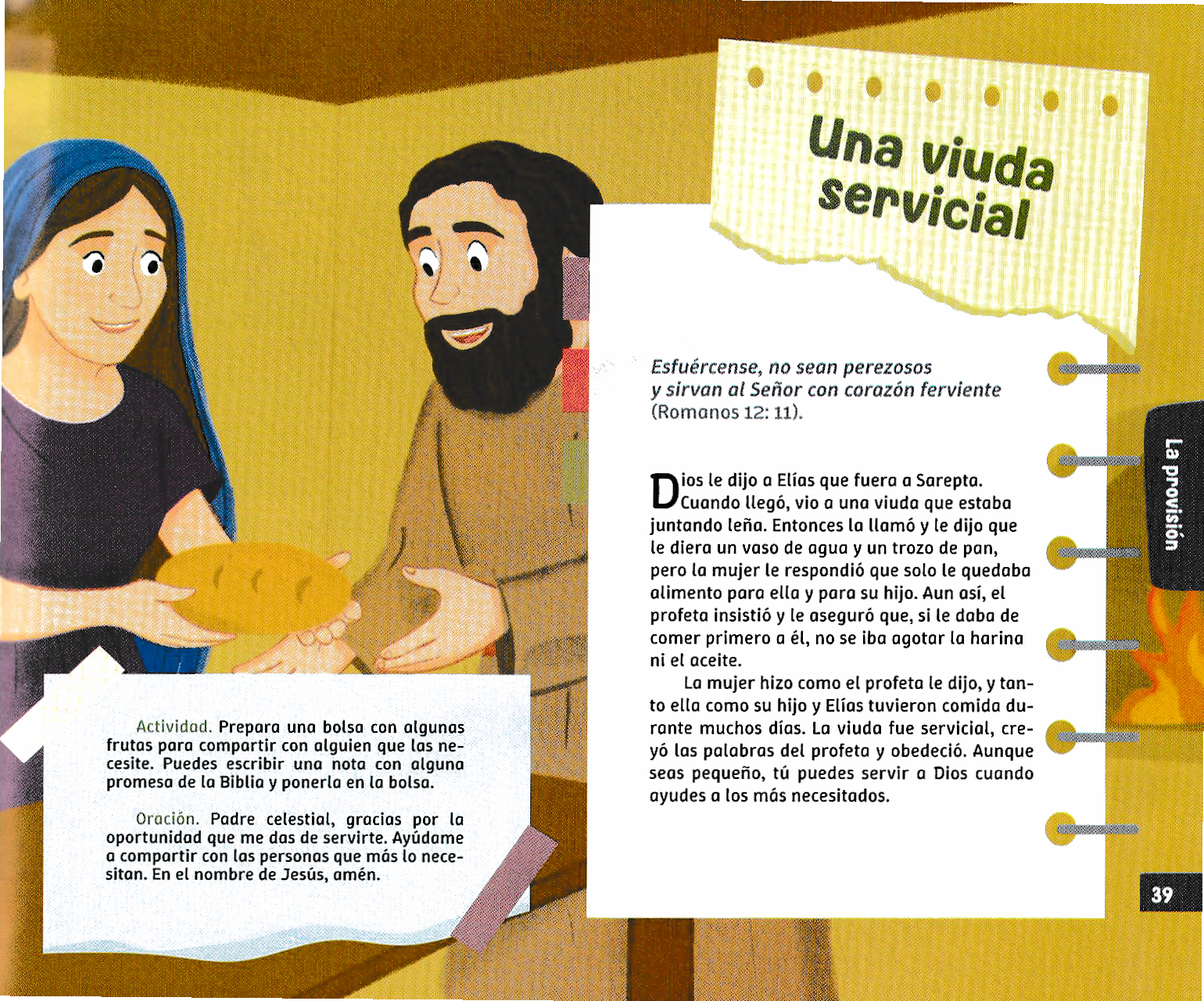 Página ilustrada del devocional