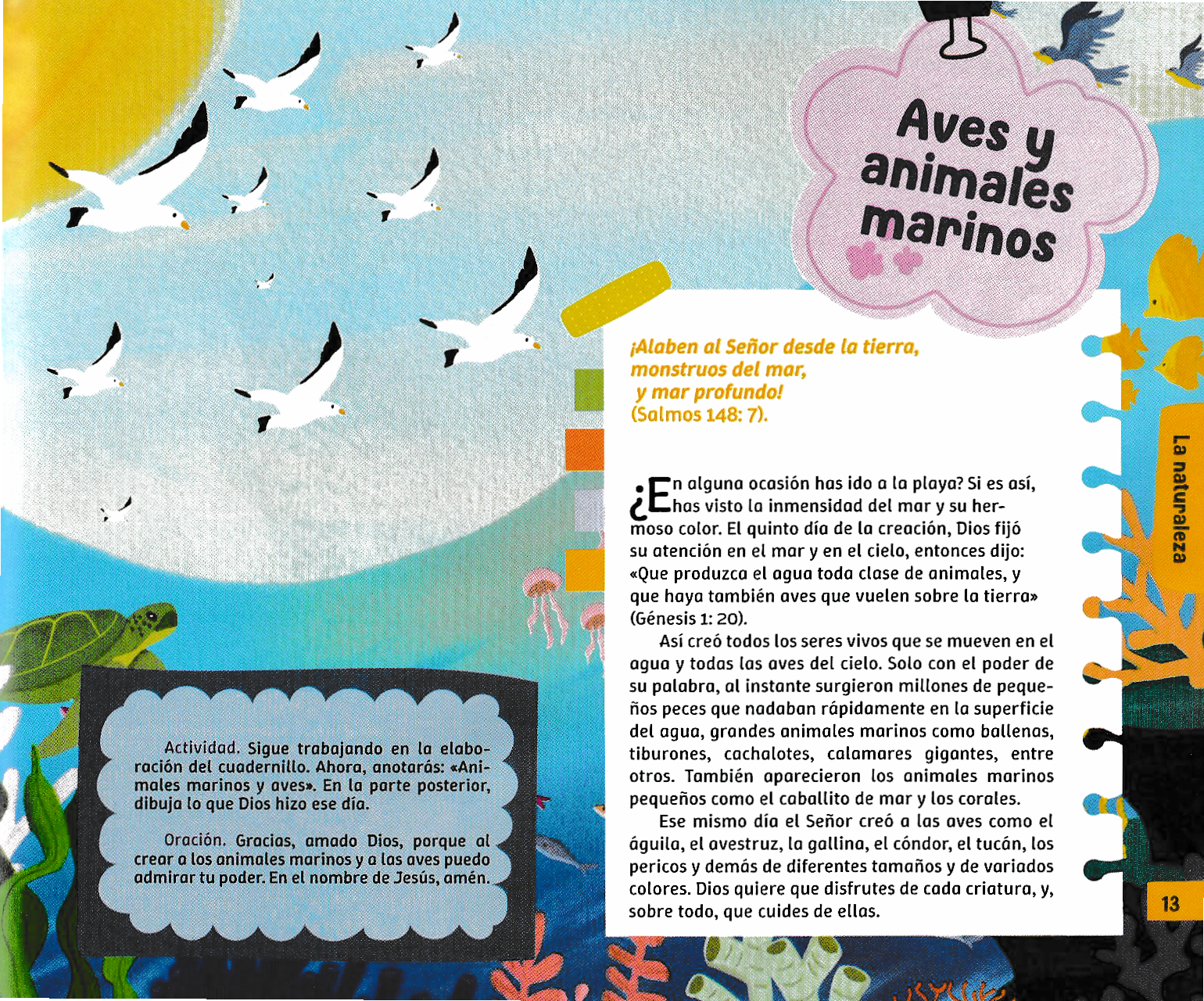 Página ilustrada del devocional