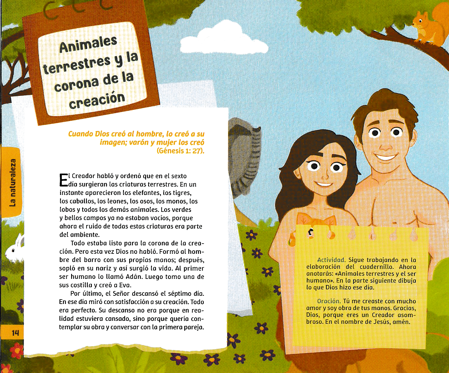 Página ilustrada del devocional