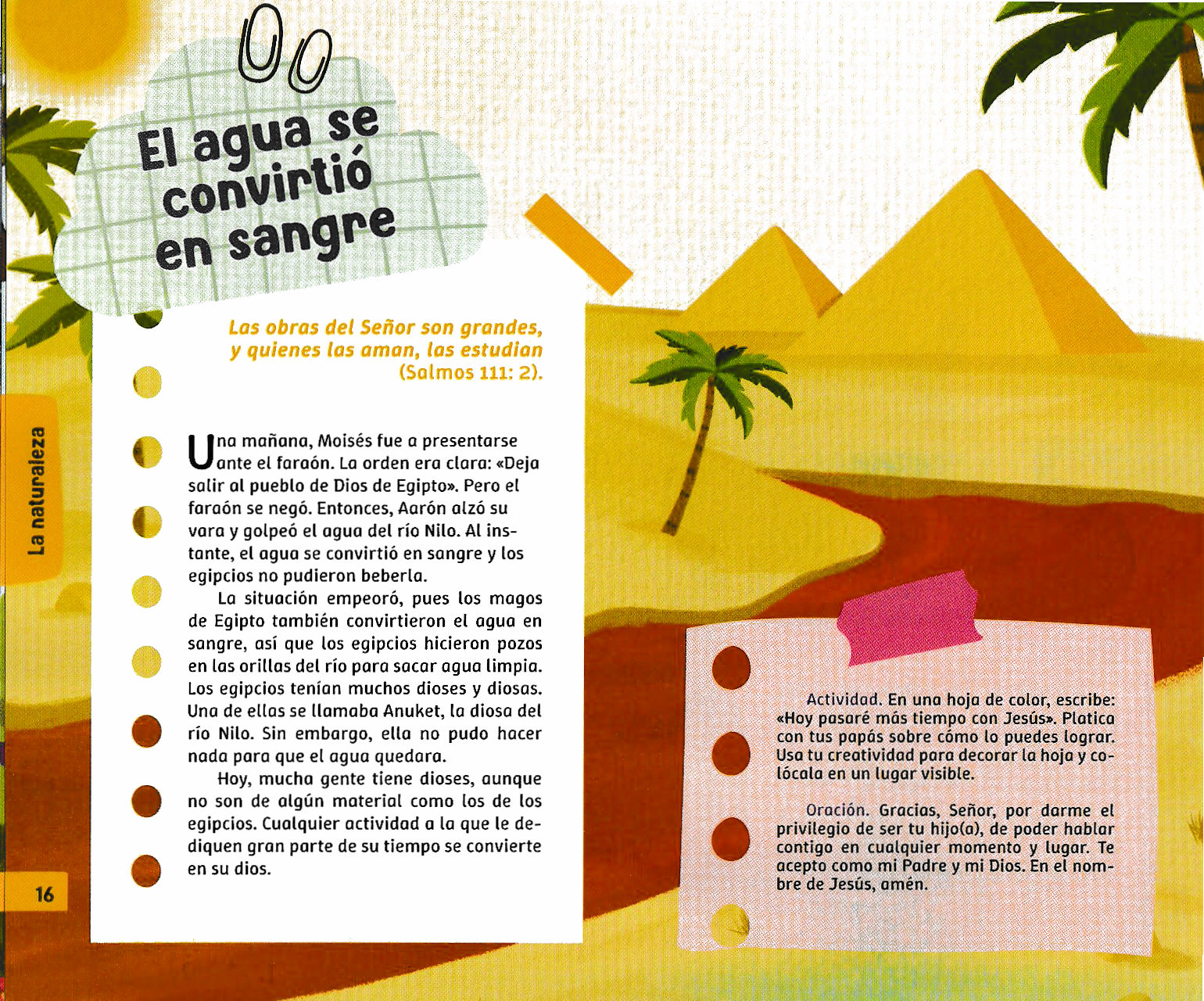 Página ilustrada del devocional
