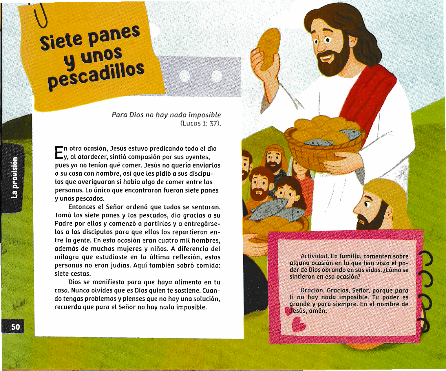 Página ilustrada del devocional