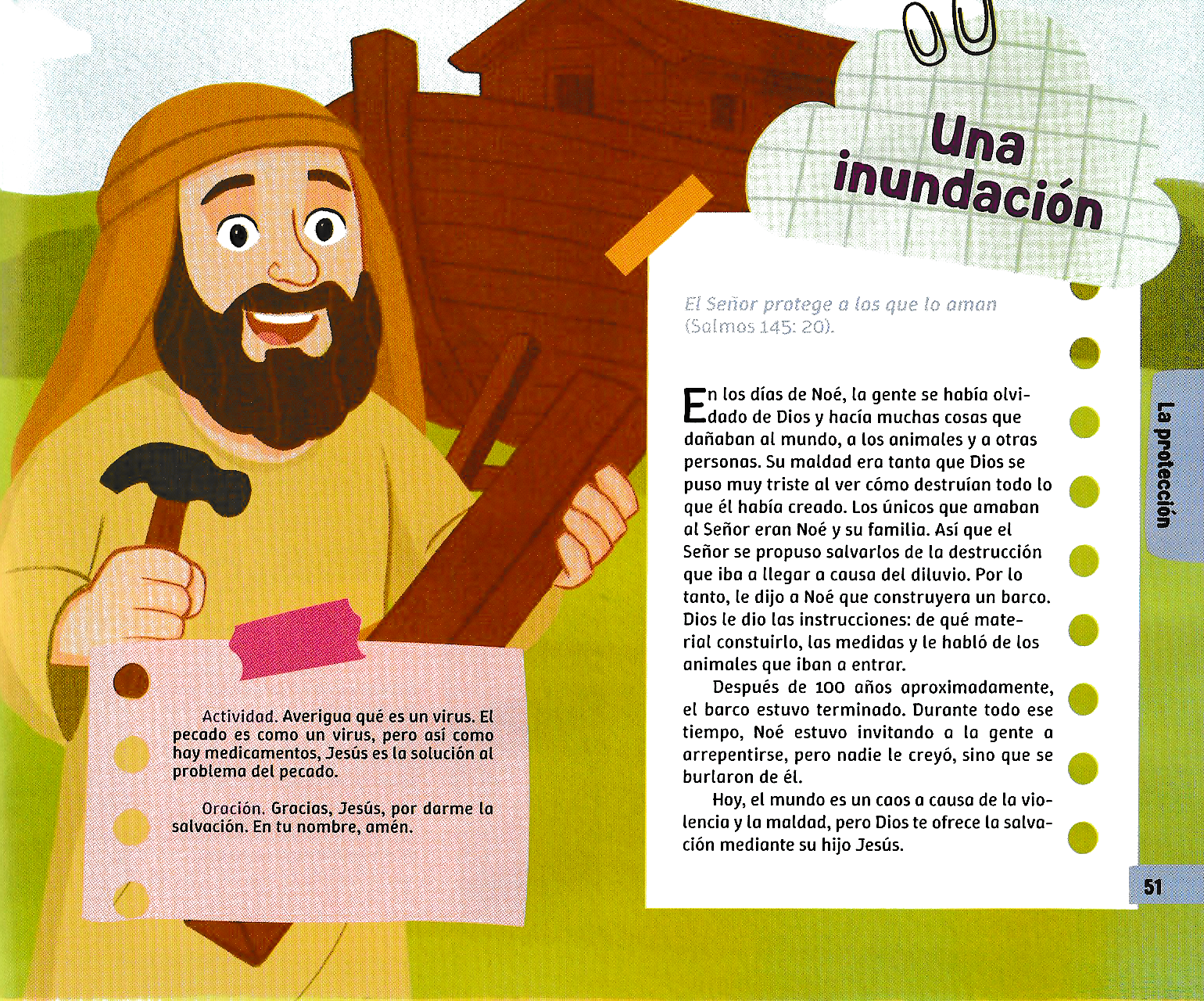 Página ilustrada del devocional