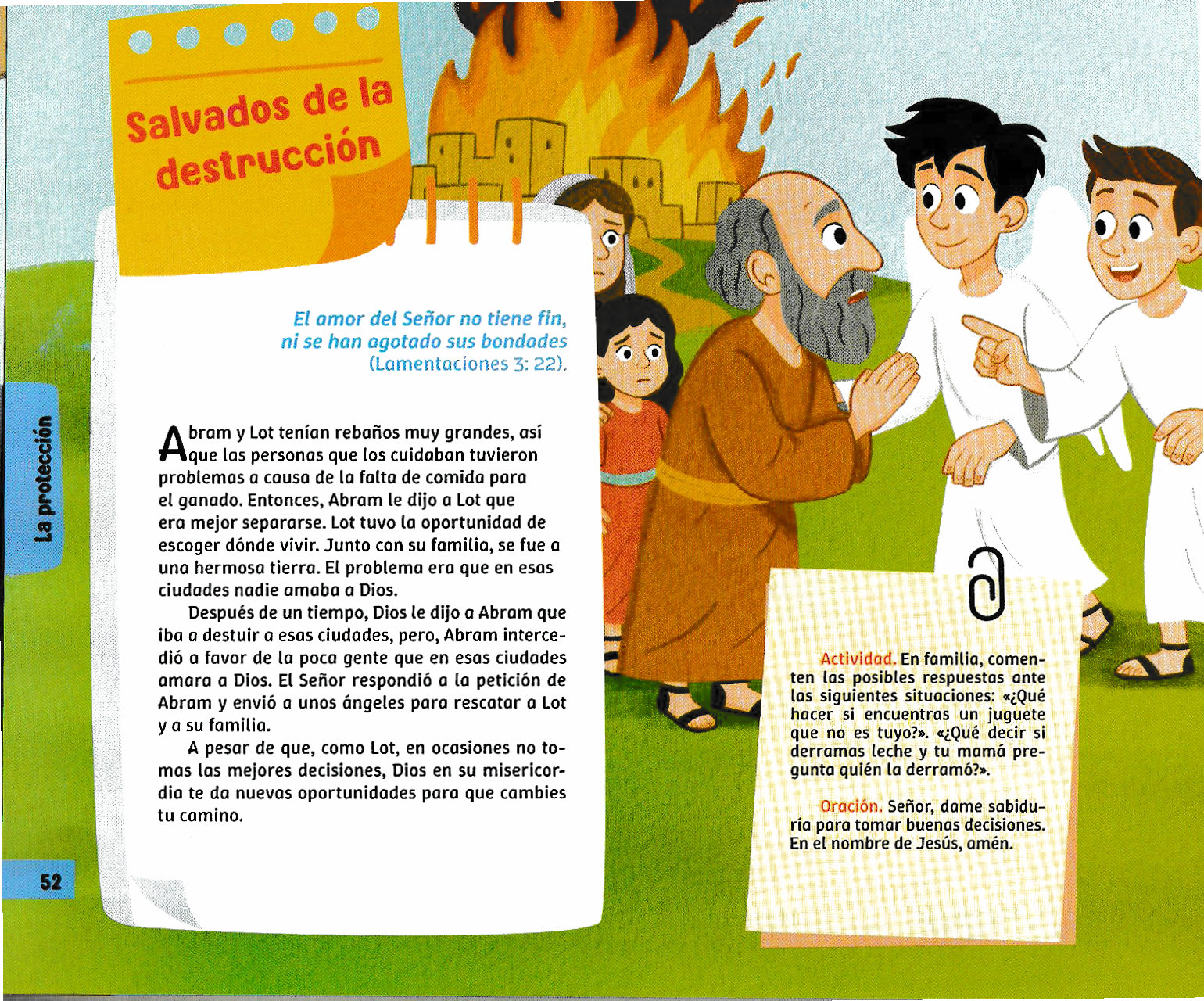 Página ilustrada del devocional