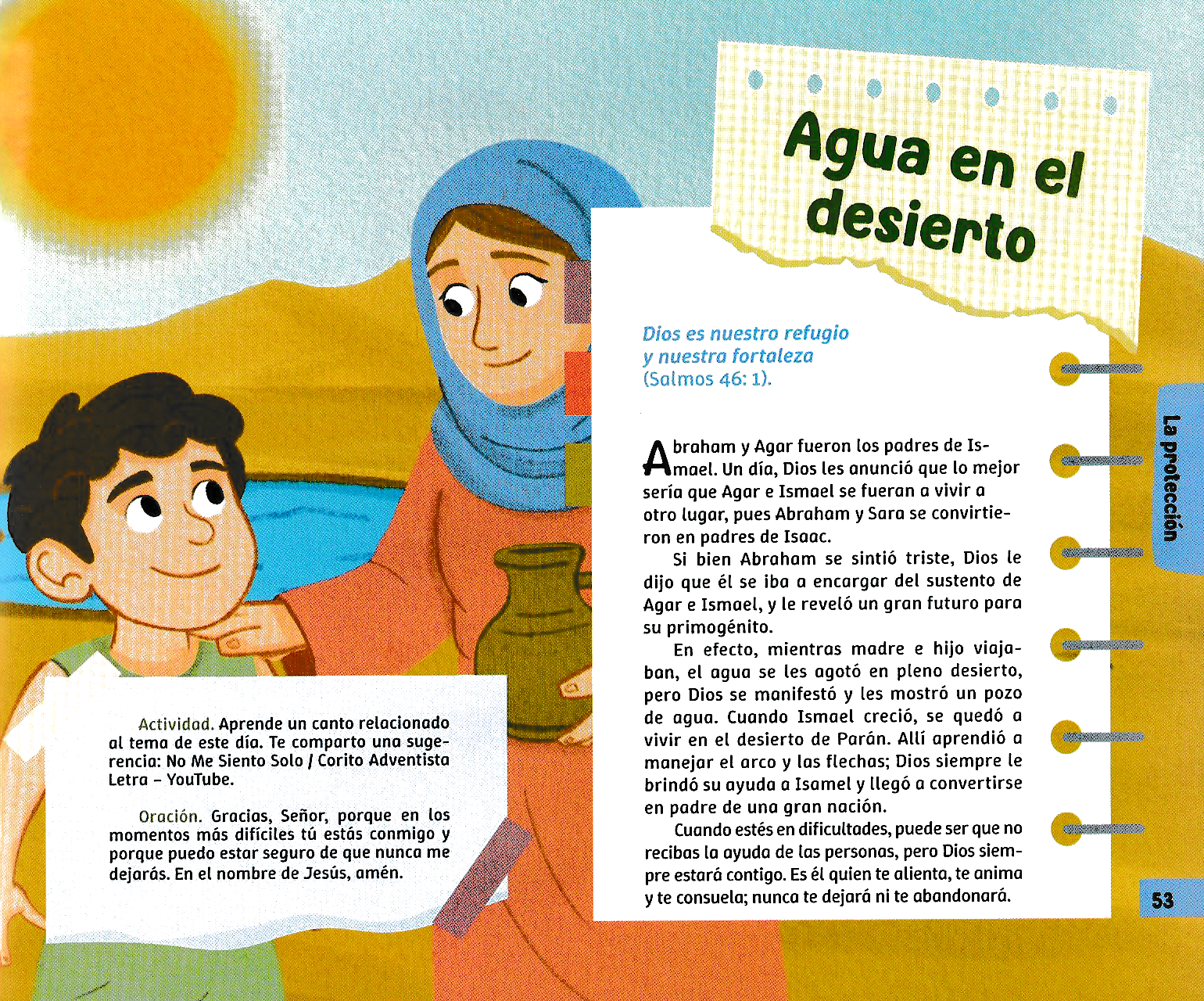 Página ilustrada del devocional