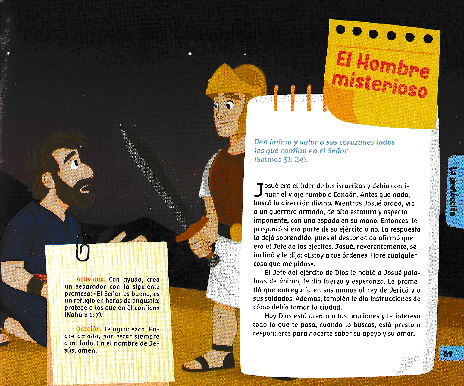 Página ilustrada del devocional