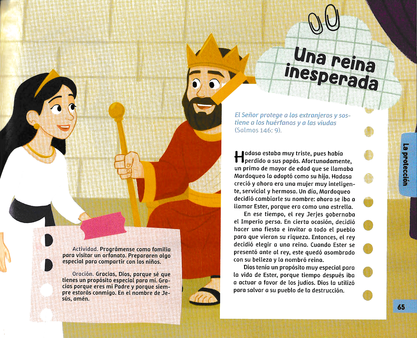 Página ilustrada del devocional