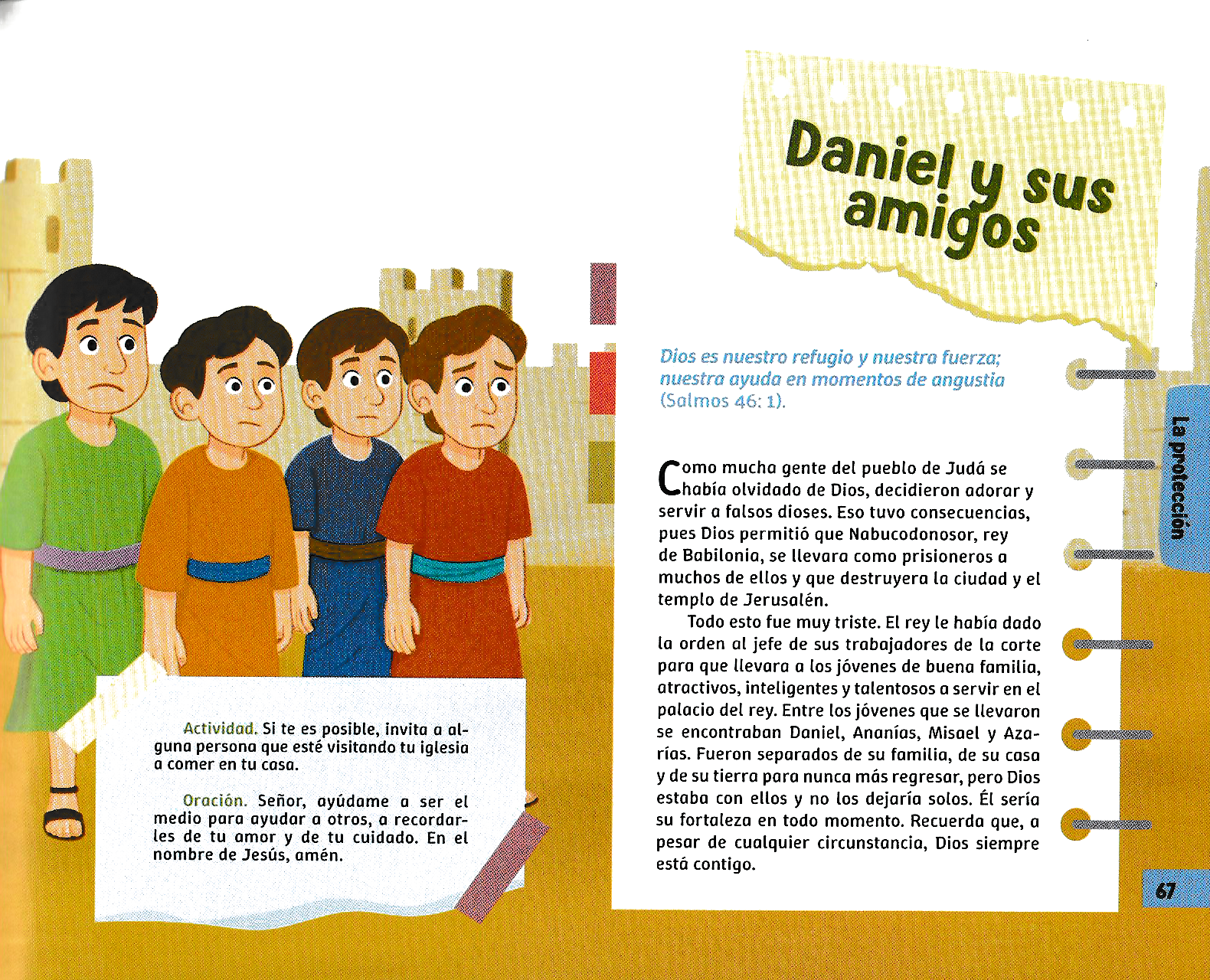 Página ilustrada del devocional