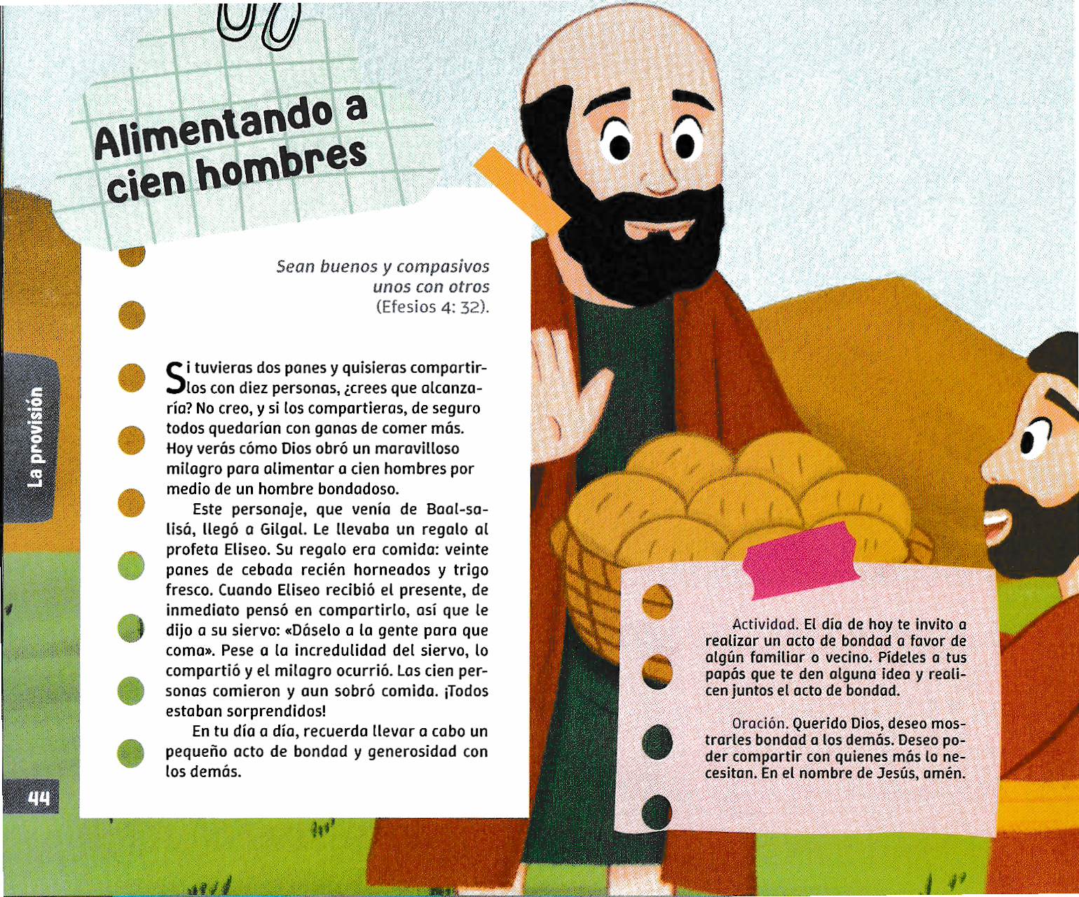 Página ilustrada del devocional