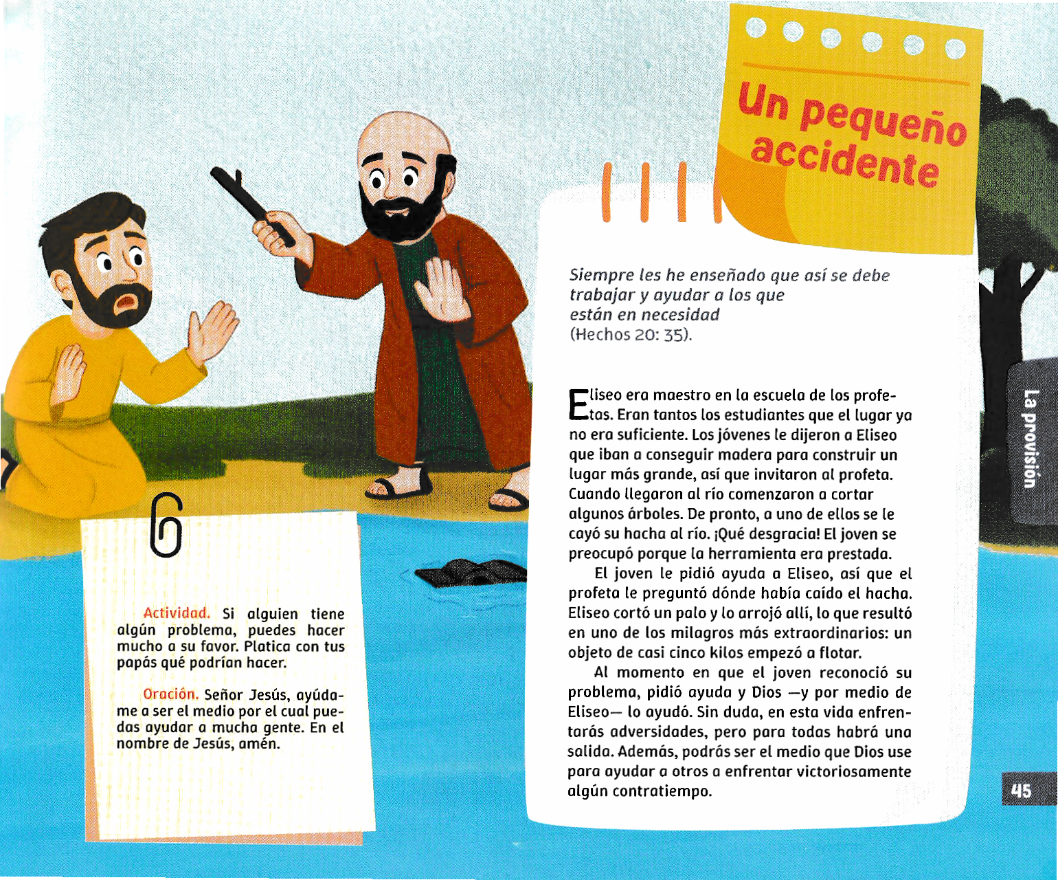 Página ilustrada del devocional