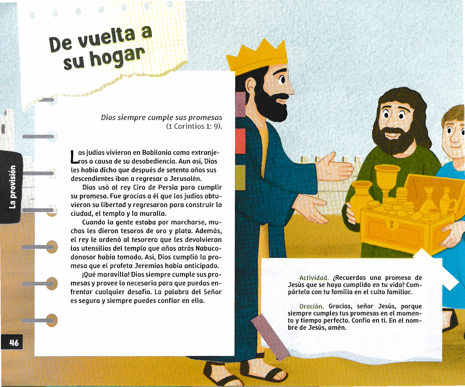 Página ilustrada del devocional