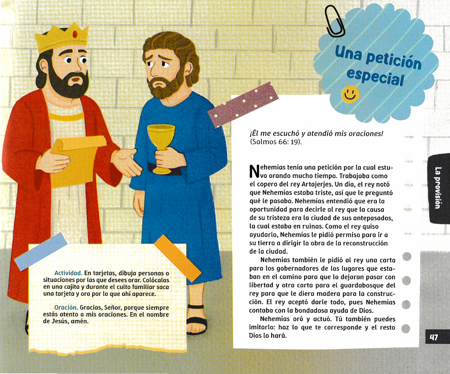 Página ilustrada del devocional