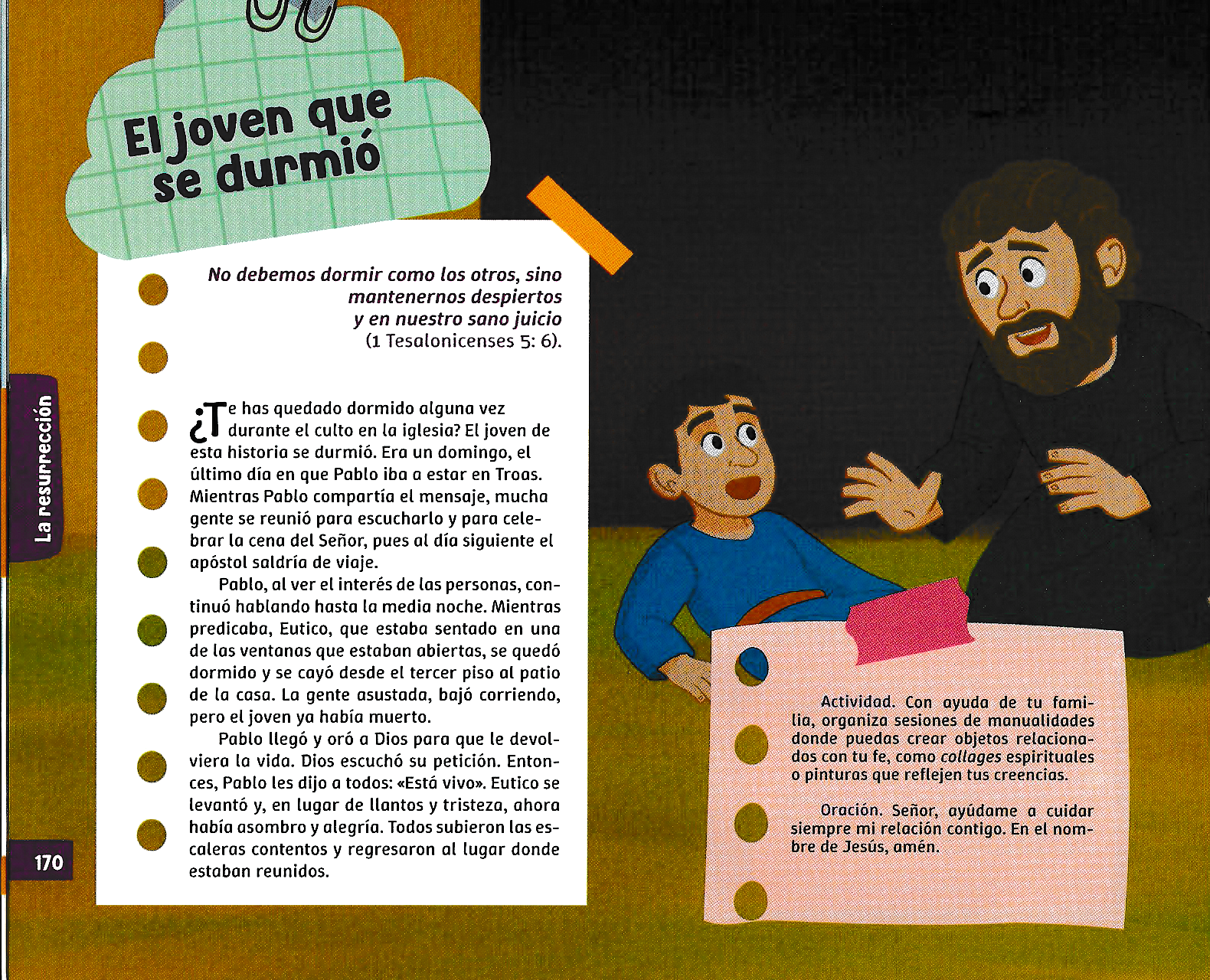 Página ilustrada del devocional