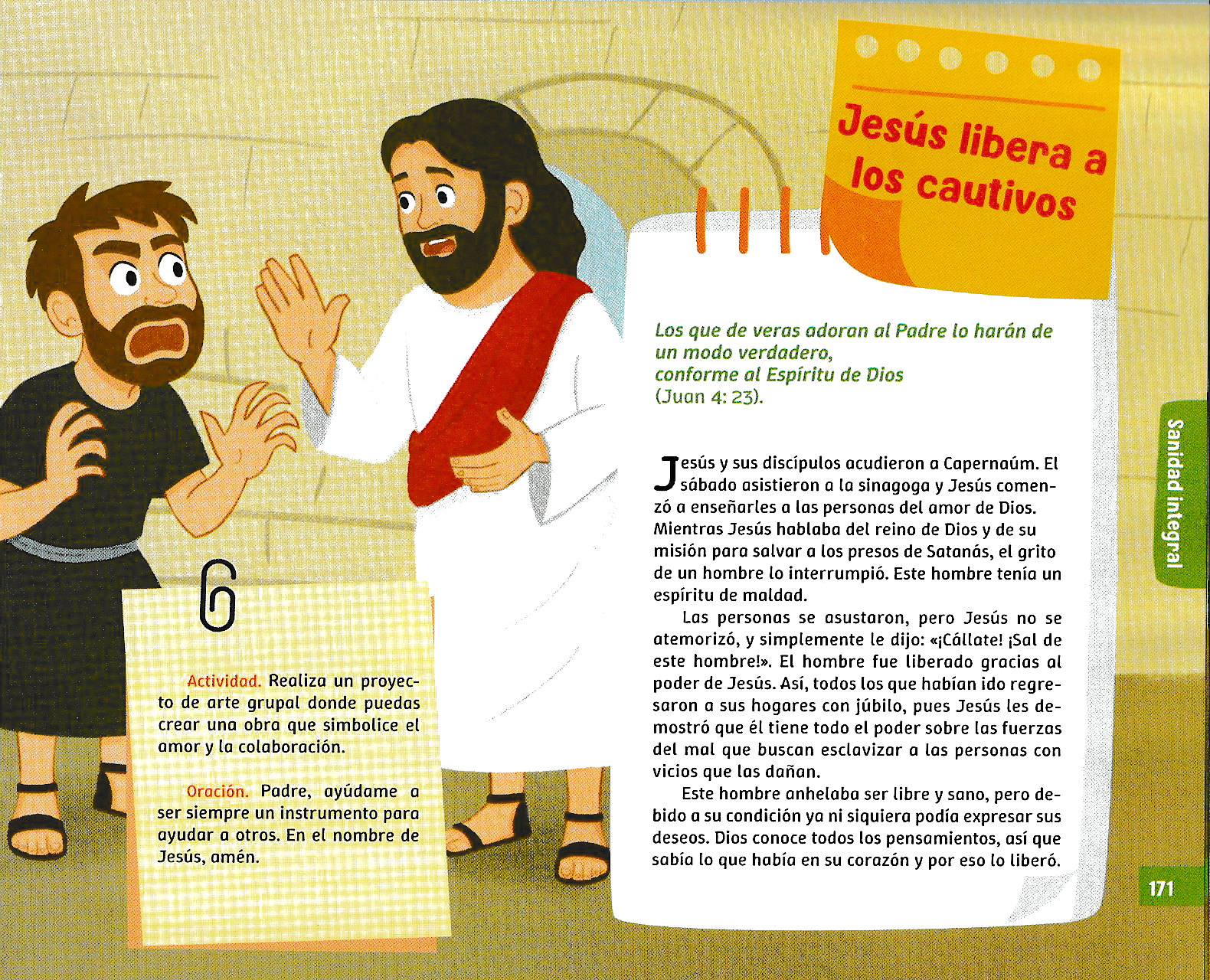 Página ilustrada del devocional