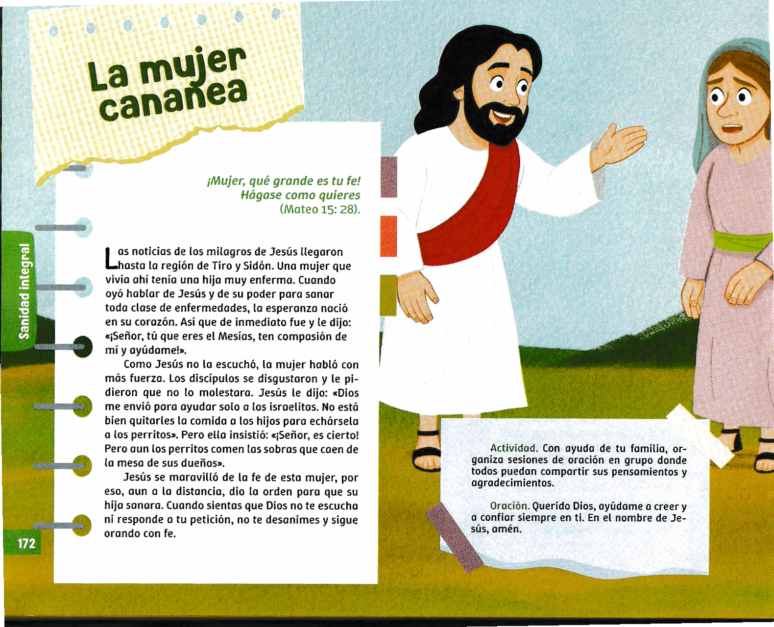 Página ilustrada del devocional