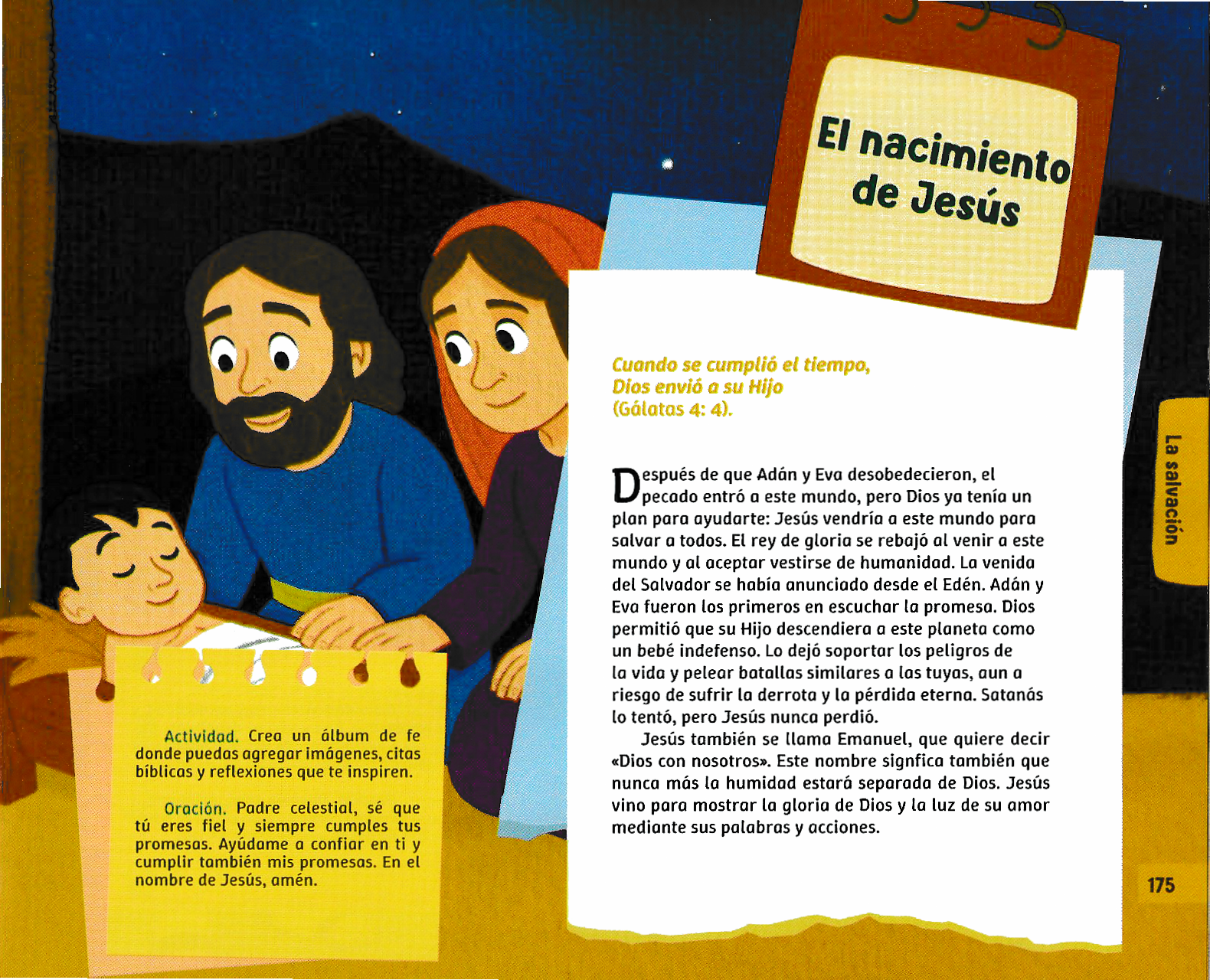 Página ilustrada del devocional