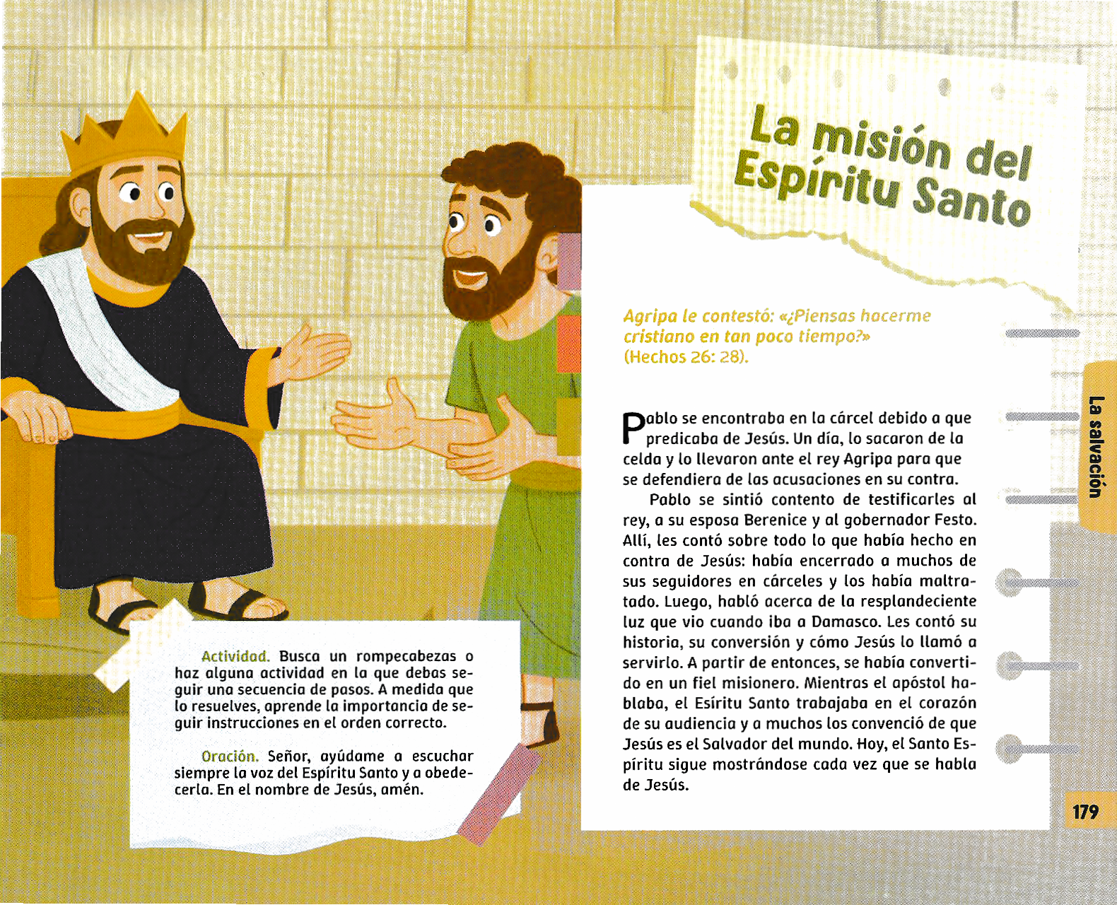 Página ilustrada del devocional