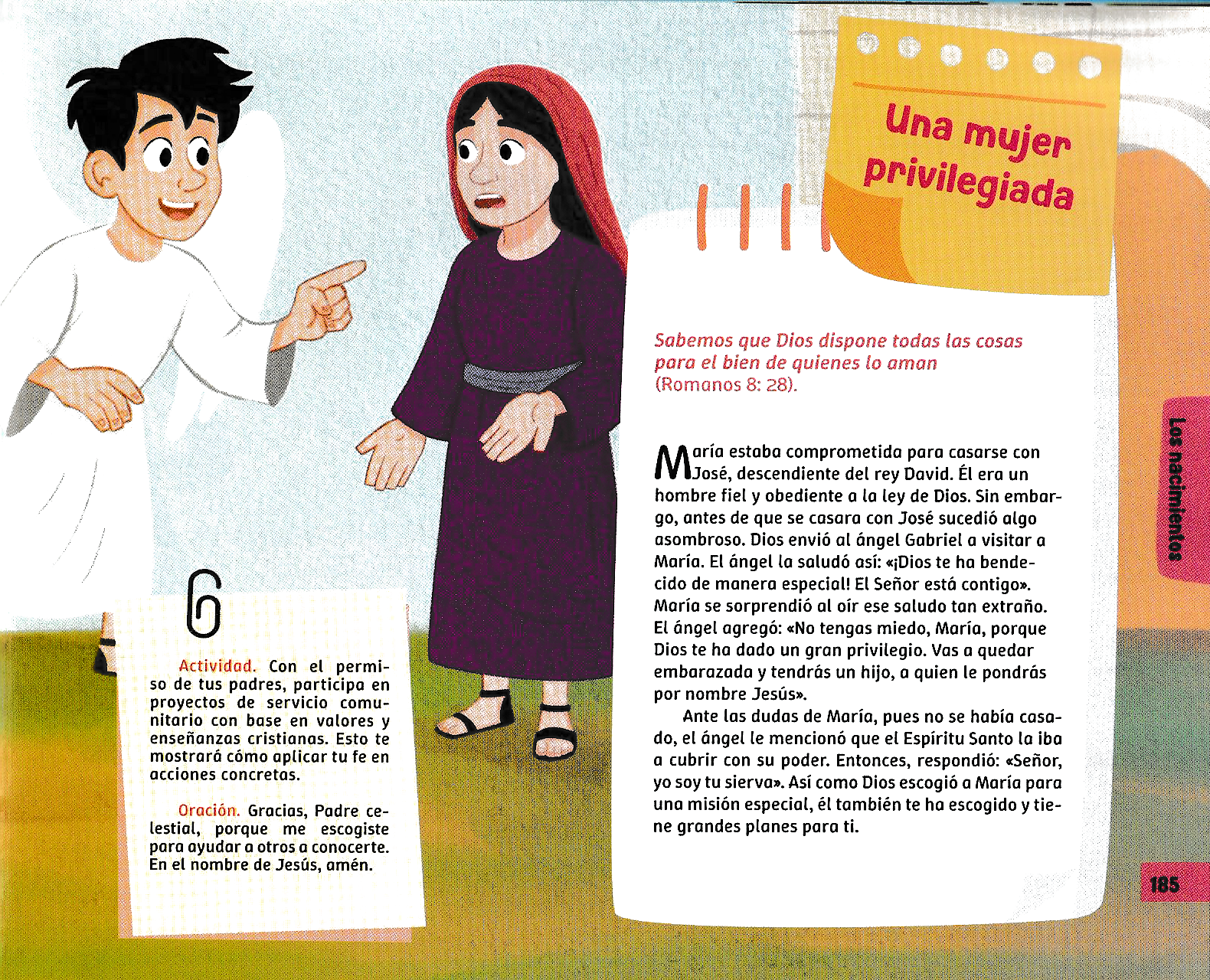 Página ilustrada del devocional