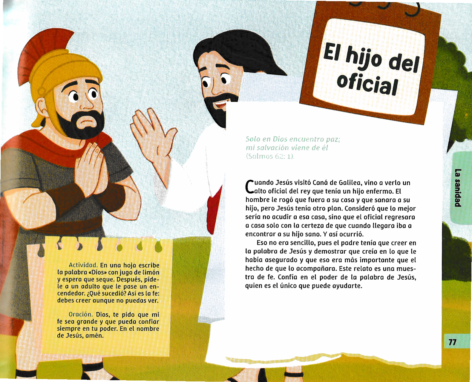 Página ilustrada del devocional