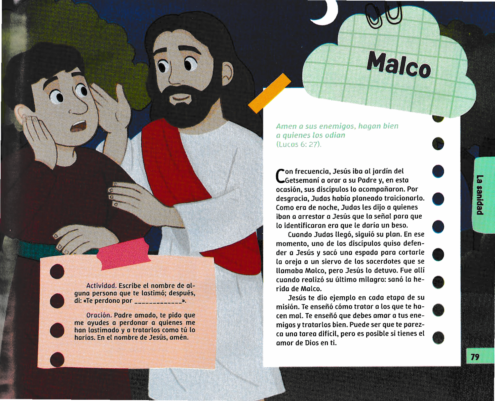 Página ilustrada del devocional