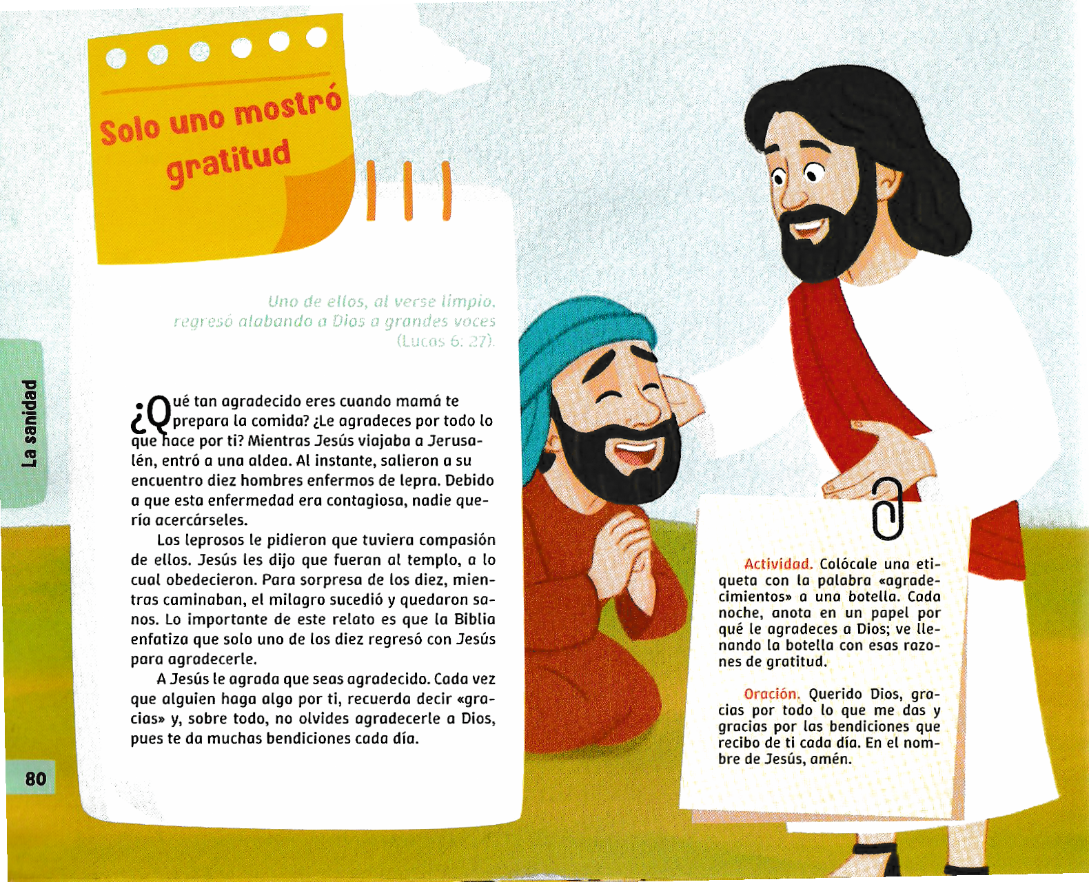 Página ilustrada del devocional