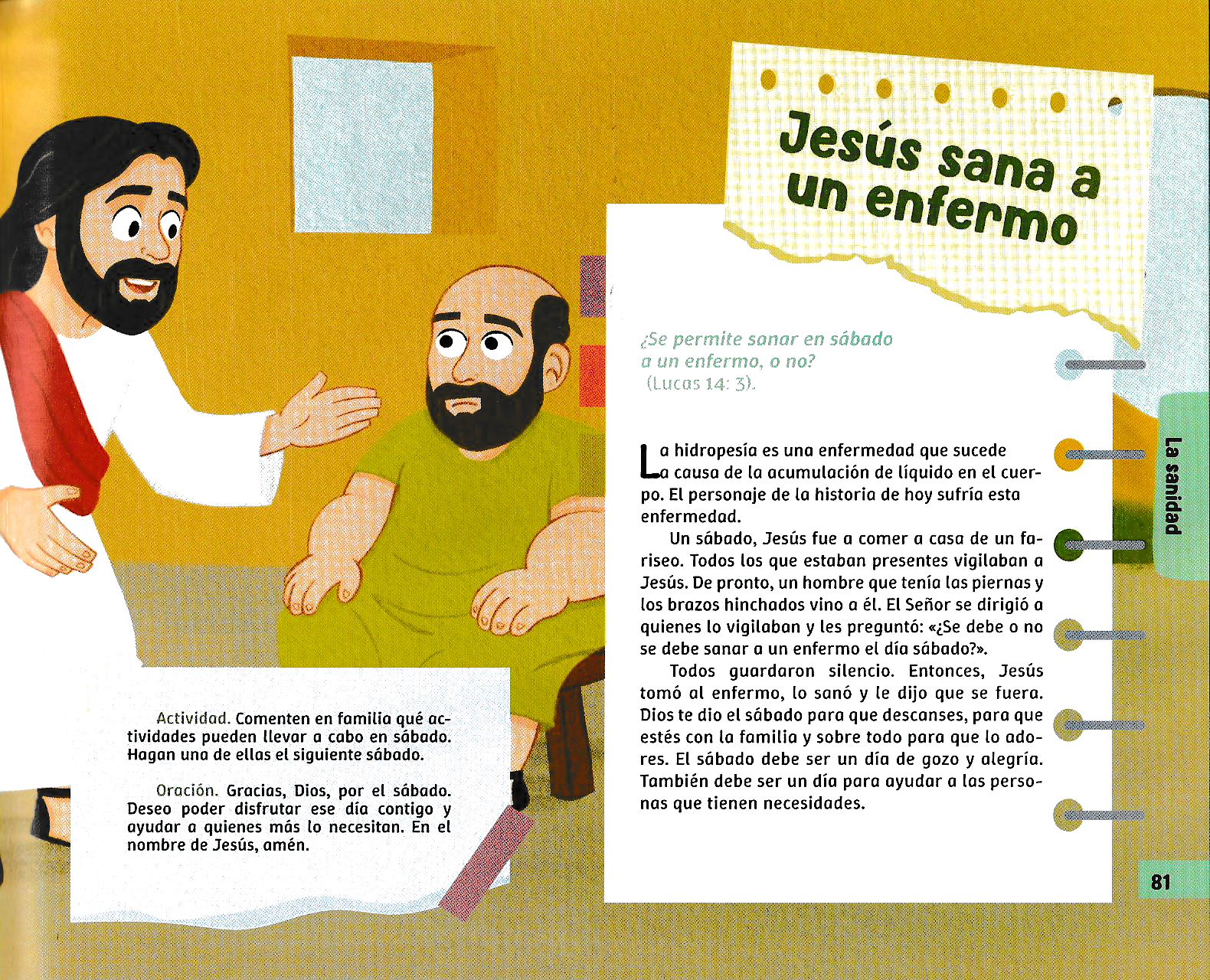 Página ilustrada del devocional