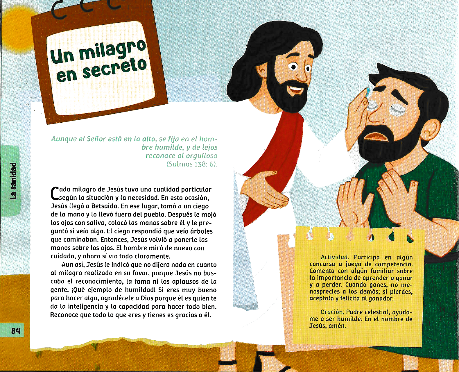 Página ilustrada del devocional