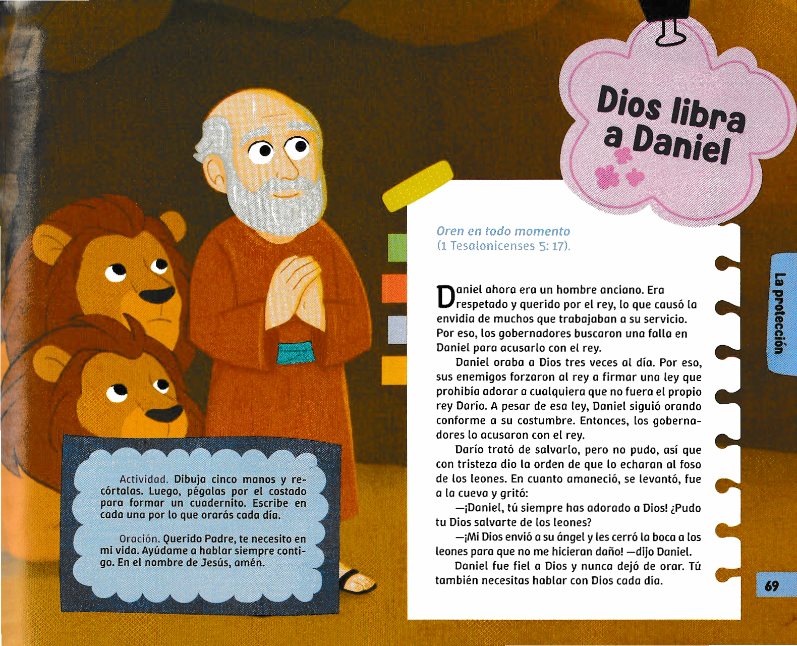 Página ilustrada del devocional