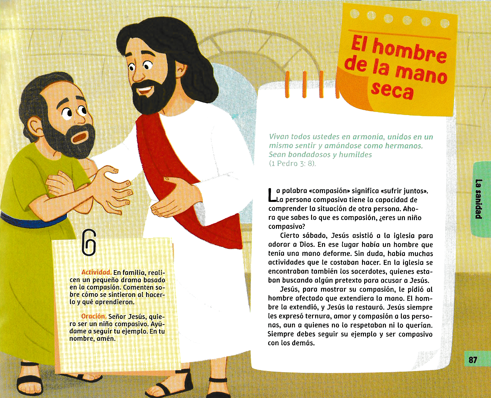 Página ilustrada del devocional