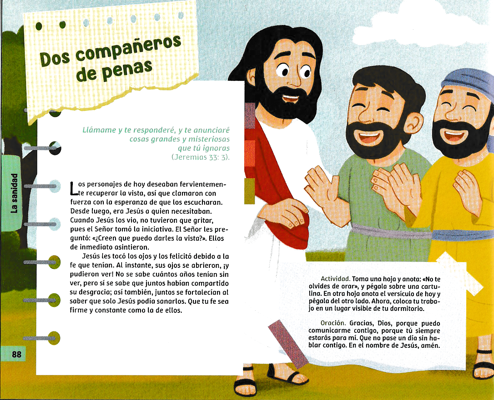 Página ilustrada del devocional
