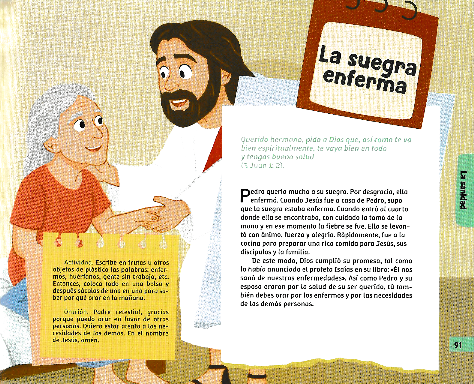 Página ilustrada del devocional