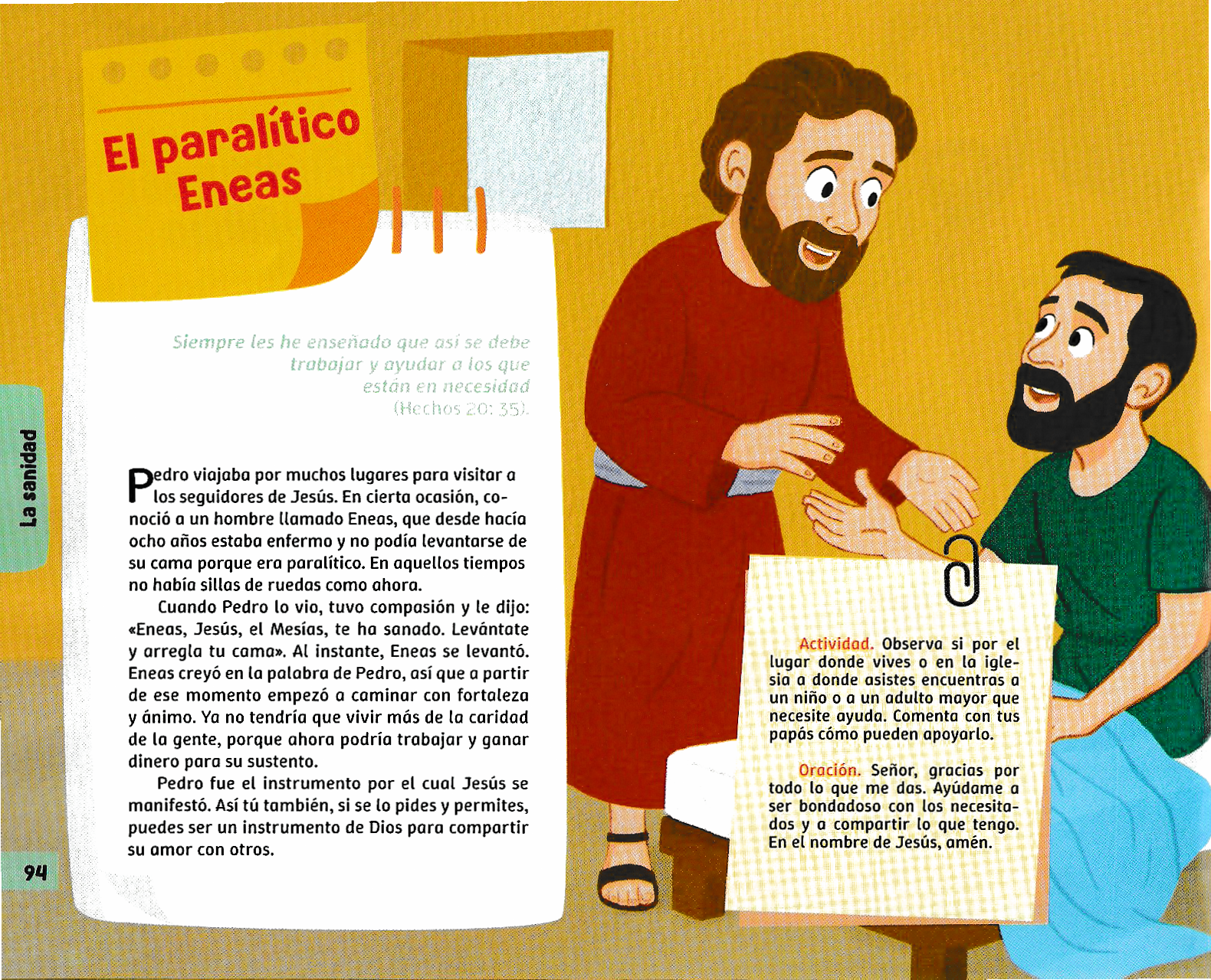 Página ilustrada del devocional